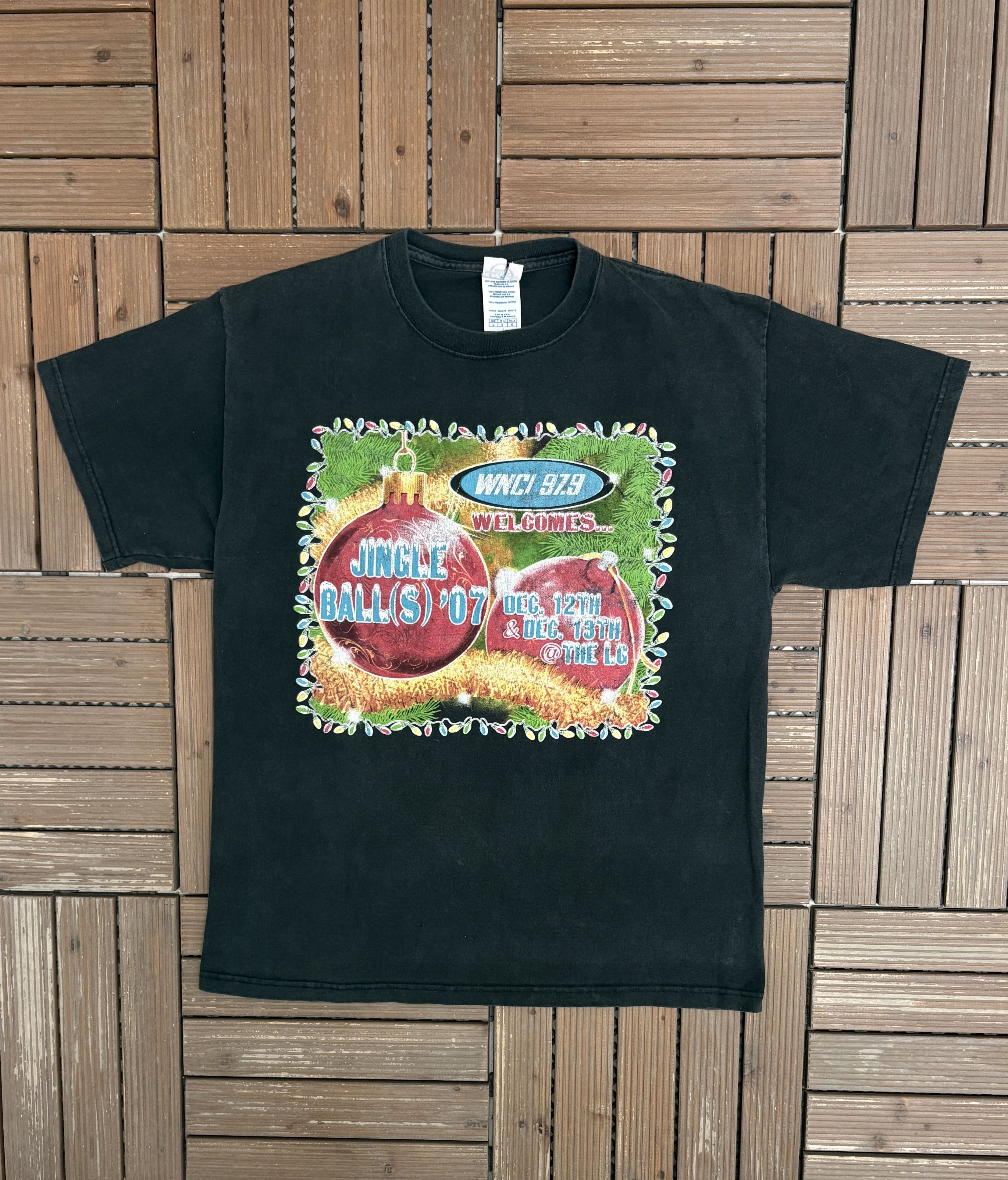 Vintage WNCI 97.9 Jingle Ball(s) '07 Vintage Black T-Shirt Tee Size US L / EU 52-54 / 3 - 1 Thumbnail