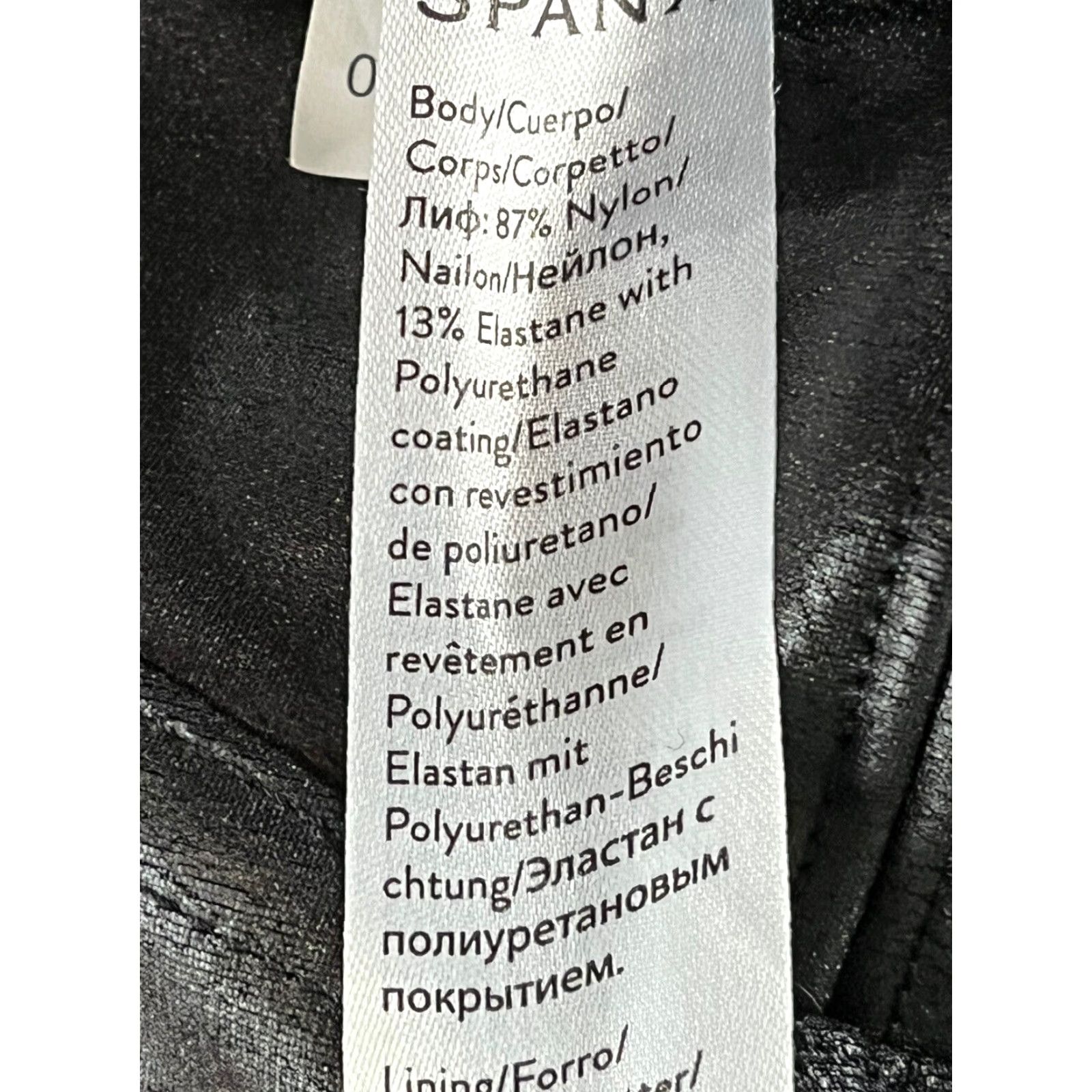Spanx Spanx Faux Leather Leggings Womens Large Black Stretch Size 36" / US 14 / IT 50 - 6 Thumbnail