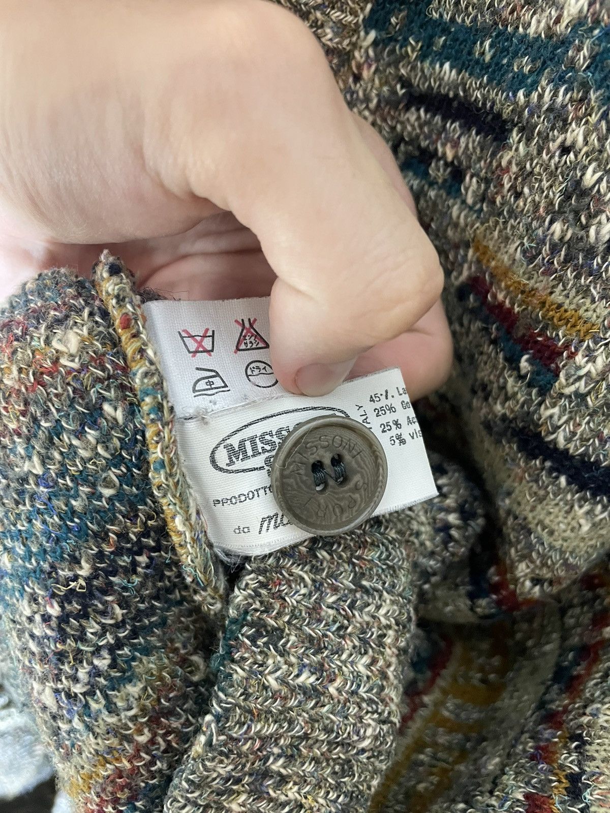 Missoni × Vintage Missoni Sport vintage wool cardigan Size US L / EU 52-54 / 3 - 12 Thumbnail