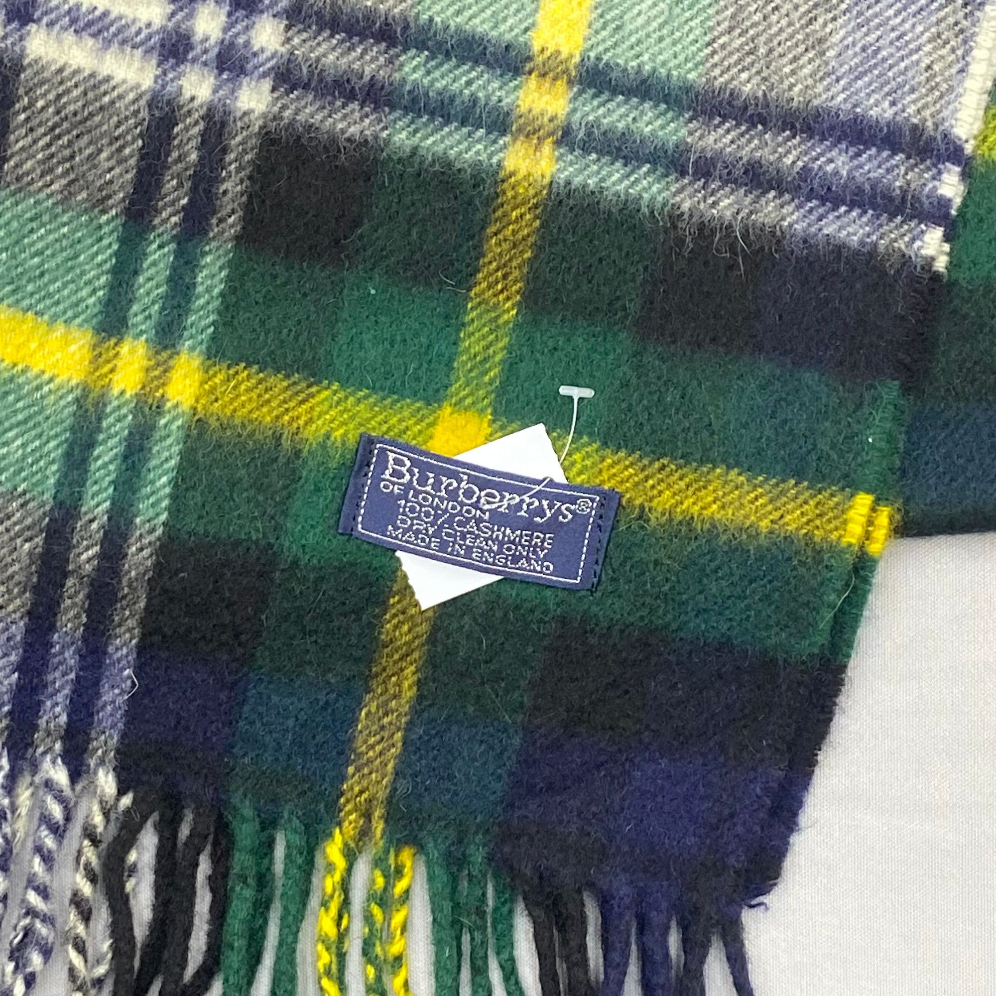 Burberry Vintage Burberry Scarf Muffler Wool Cashmere Plaid Scarves Size ONE SIZE - 4 Thumbnail