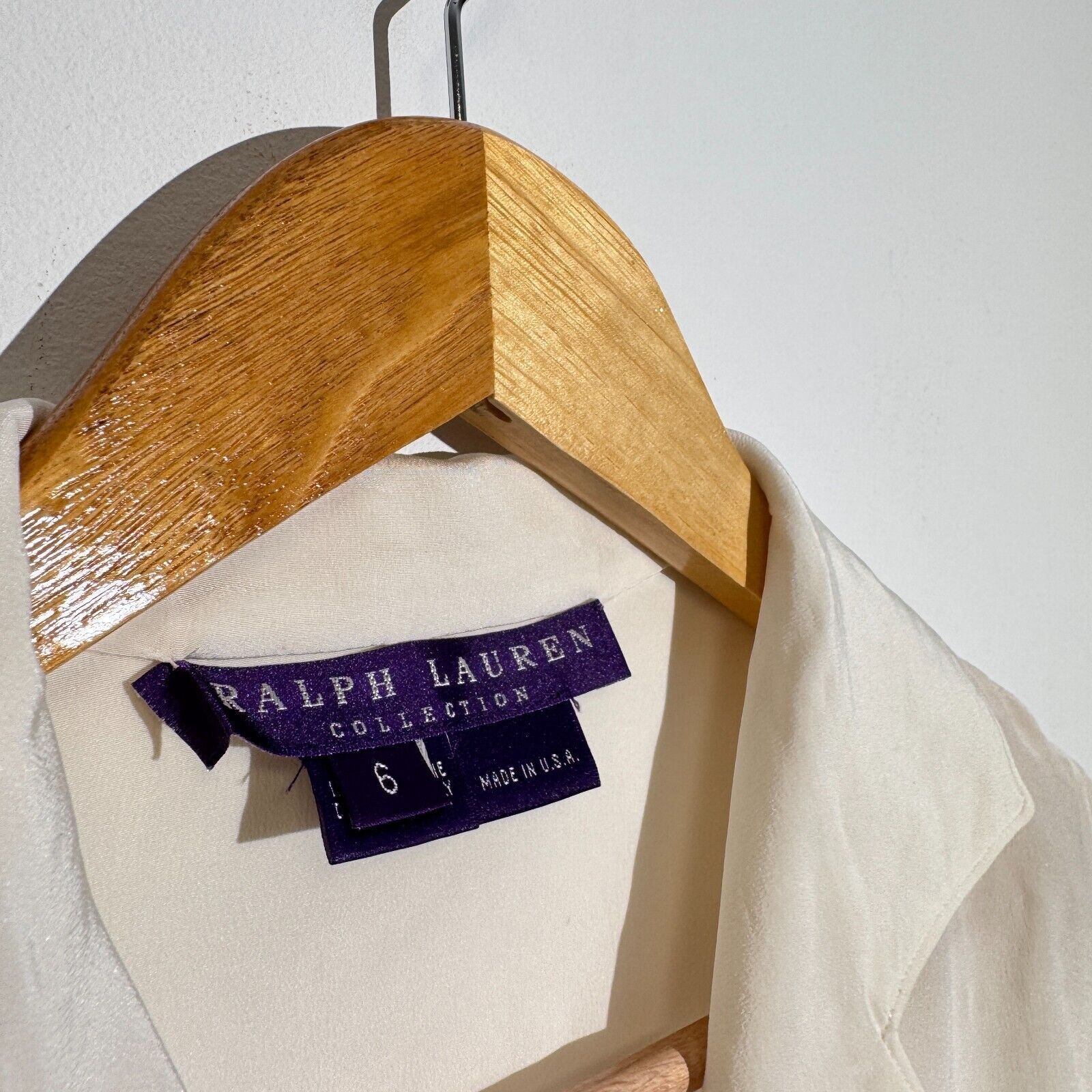 Lauren Ralph Lauren × Vintage Ralph Lauren Purple Label Women's White Silk Shirt Size 6US Size US S / EU 44-46 / 1 - 5 Thumbnail