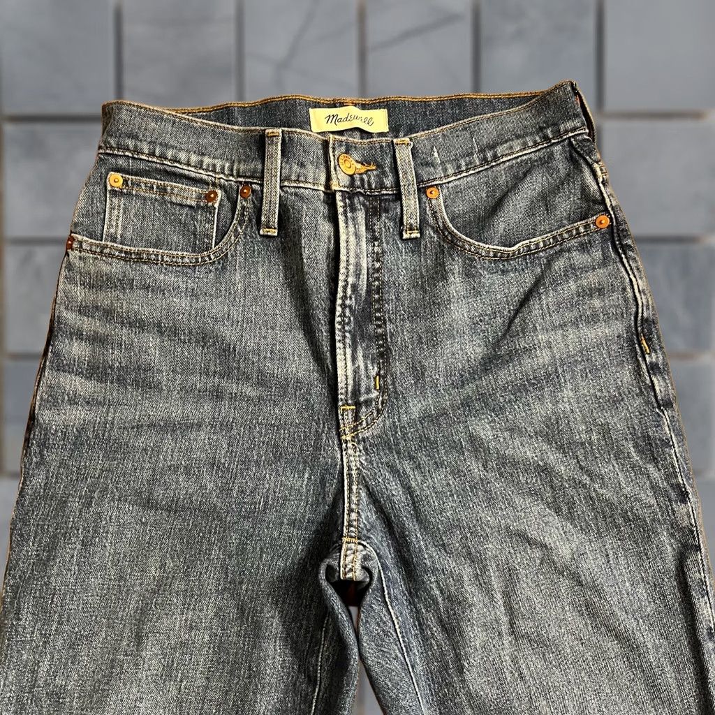 Madewell Madewell Jeans Womens 27 Perfect Vintage Blue Denim High Rise Raw Hem Jeans Womens 27 Regular Blue 29x28 Size 27" / US 4 / IT 40 - 1 Thumbnail