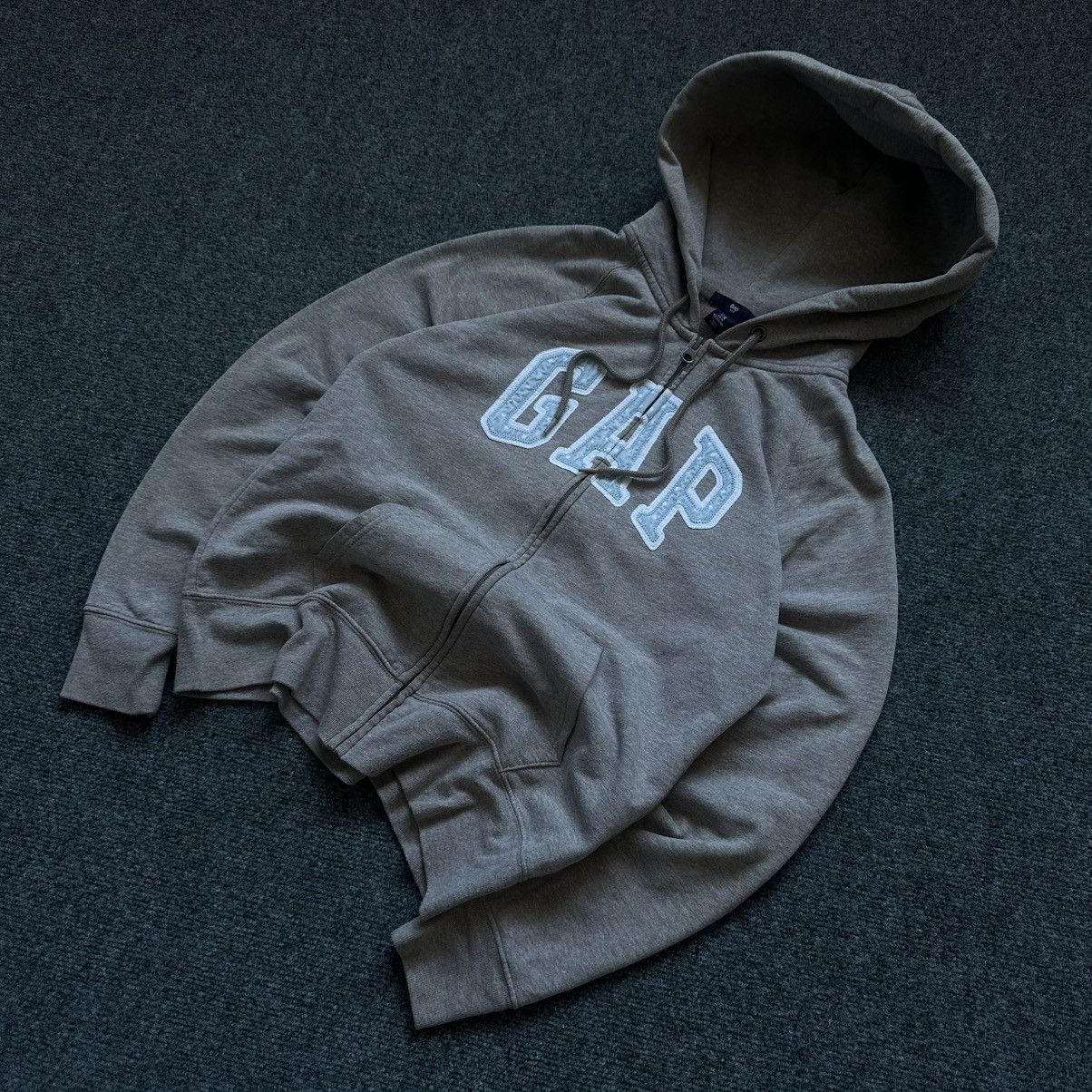 Gap VTG Women’s Gap Zip Hoodie Brown Size M Grunge Avant-garde Size M / US 6-8 / IT 42-44 - 1 Thumbnail