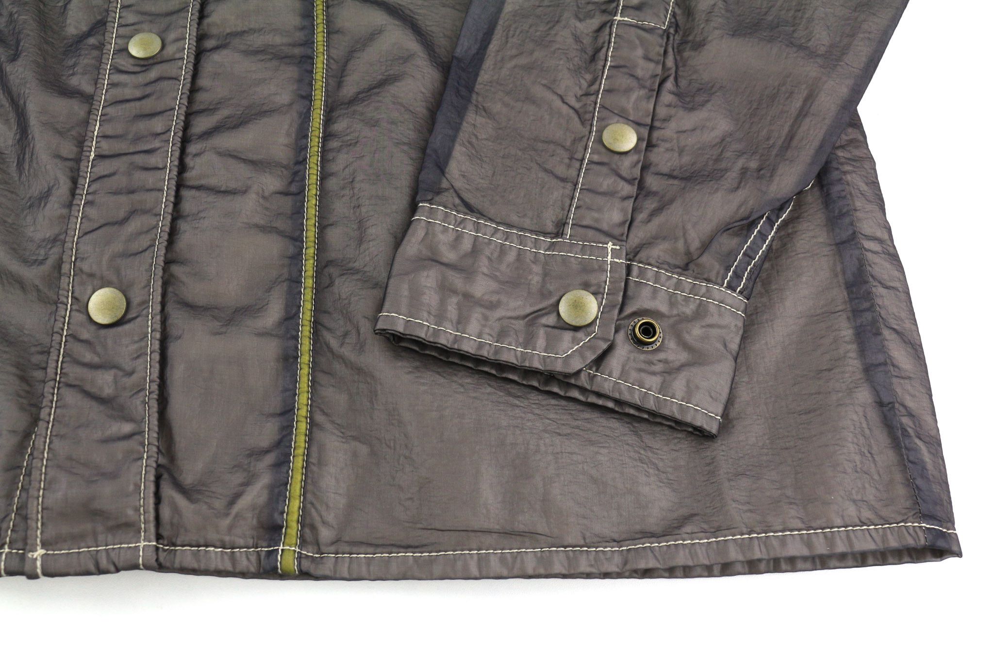 Diesel S-U24 L Windbreaker Snap Buttons Coated Polo Jacket 40010 Size US L / EU 52-54 / 3 - 6 Thumbnail