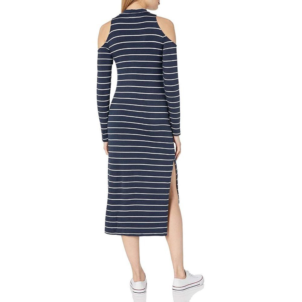 Splendid NWT New $178 Splendid Envelope Cold shoulder Dress Navy Whi Size L / US 10 / IT 46 - 2 Thumbnail