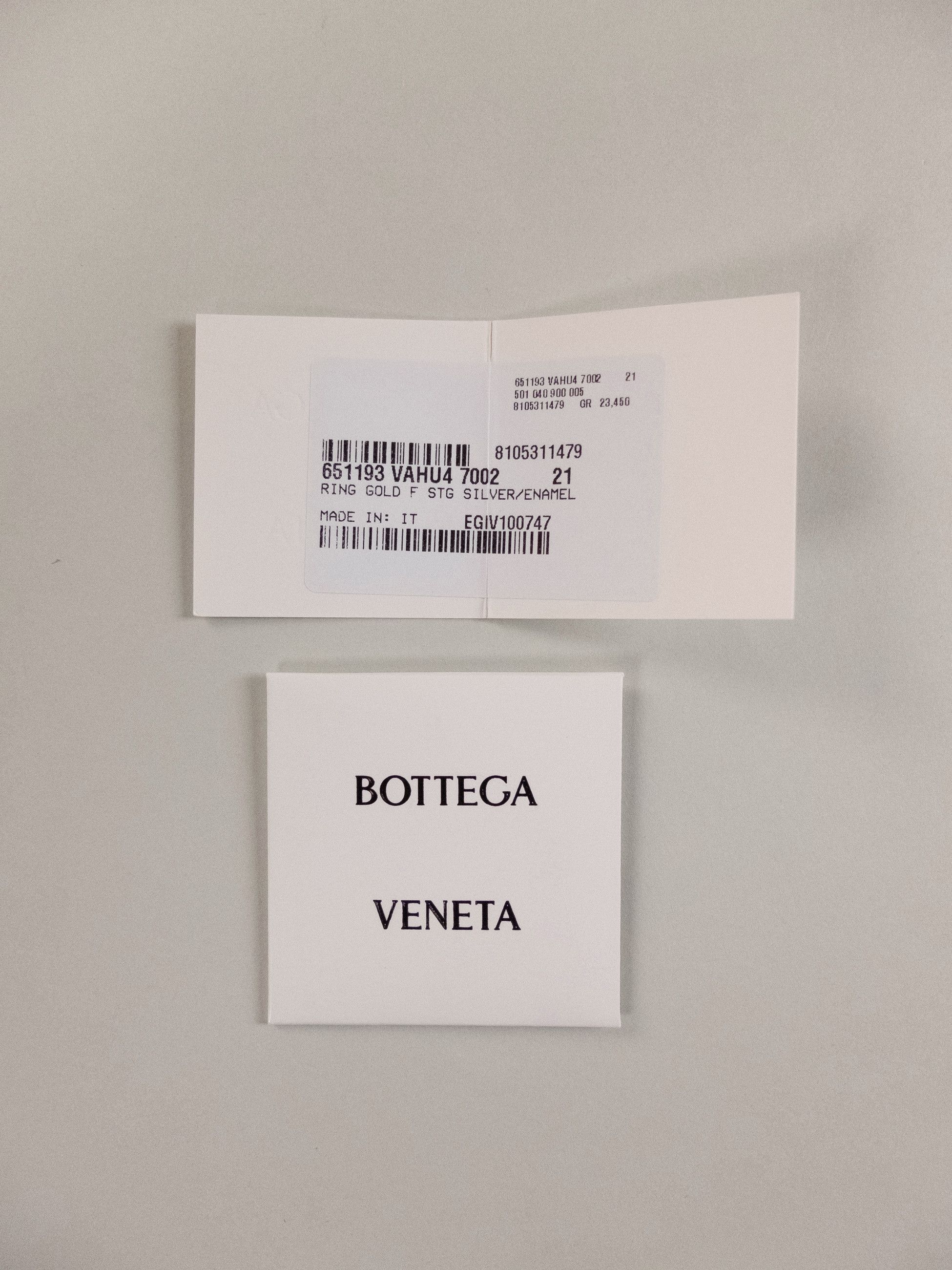 Bottega Veneta BOTTEGA VENETA Seal orange gold plated silver ring 9.5 21 q Size ONE SIZE - 9 Thumbnail