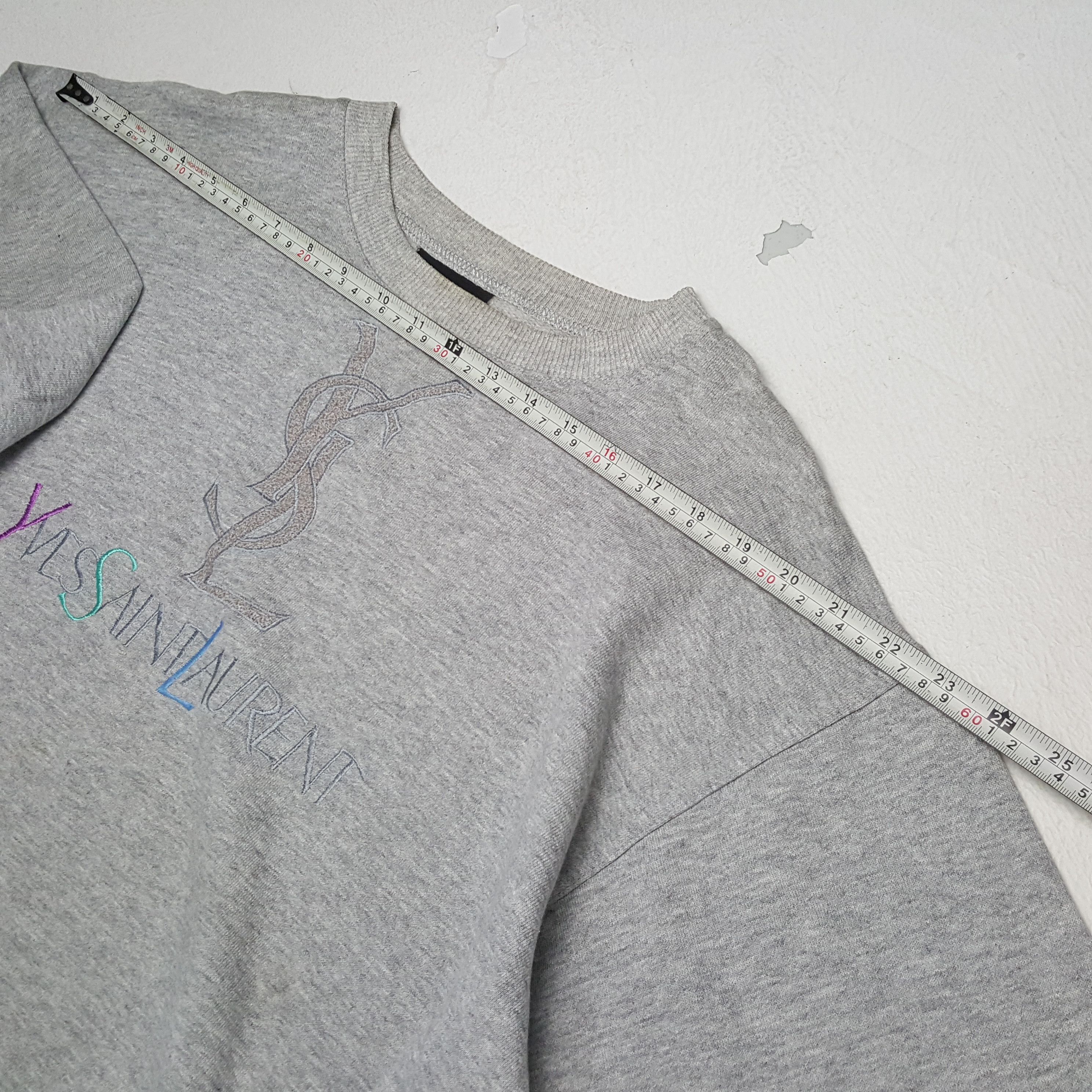 Vintage × Yves Saint Laurent YVES SAINT LAURENT YSL Logo Spellout Design Sweatshirt Size US L / EU 52-54 / 3 - 4 Thumbnail