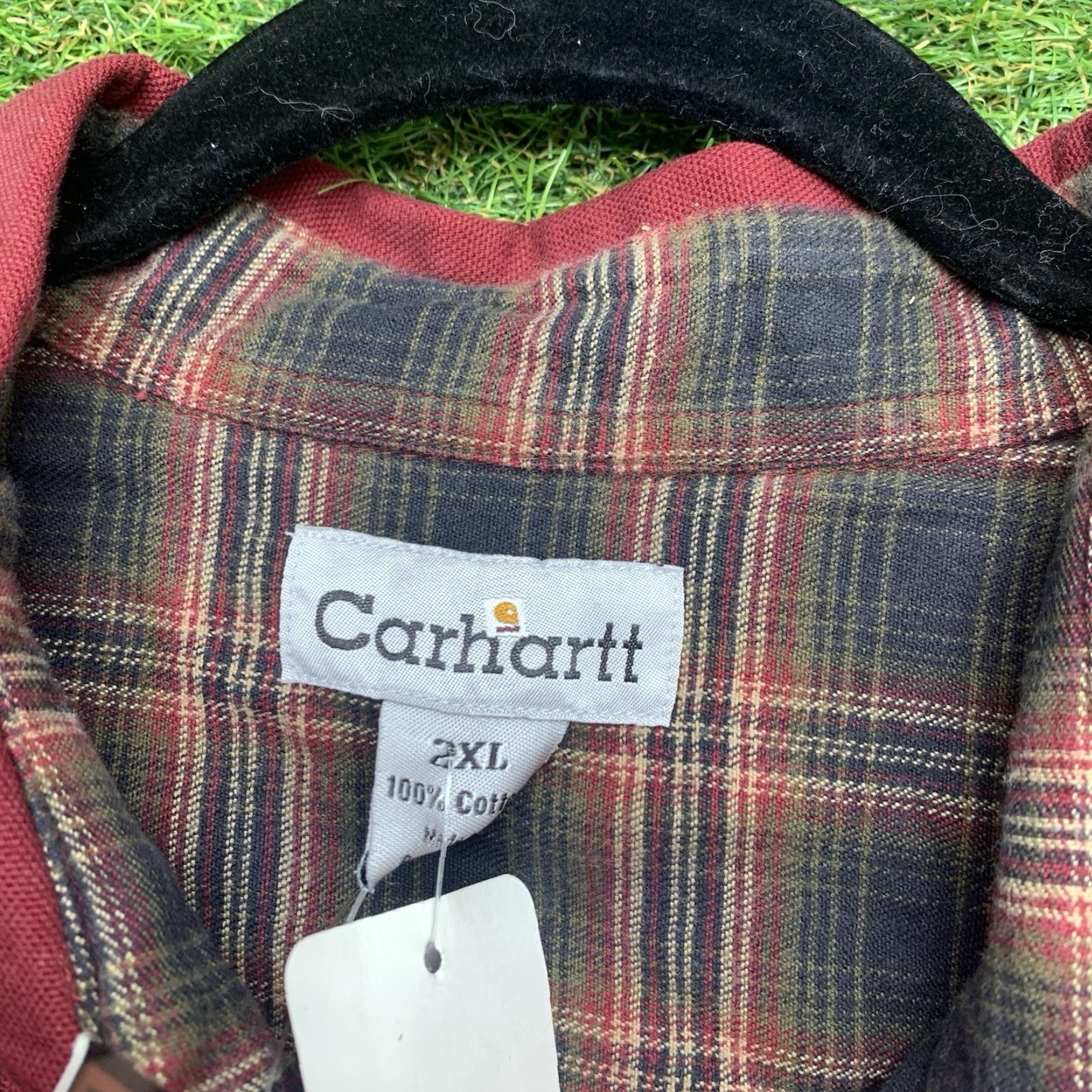 Carhartt VINTAGE Carhartt Jacket Mens 2XL Plaid Fleece Lined Snap Button Shacket Work NWT Size US XXL / EU 58 / 5 - 3 Thumbnail