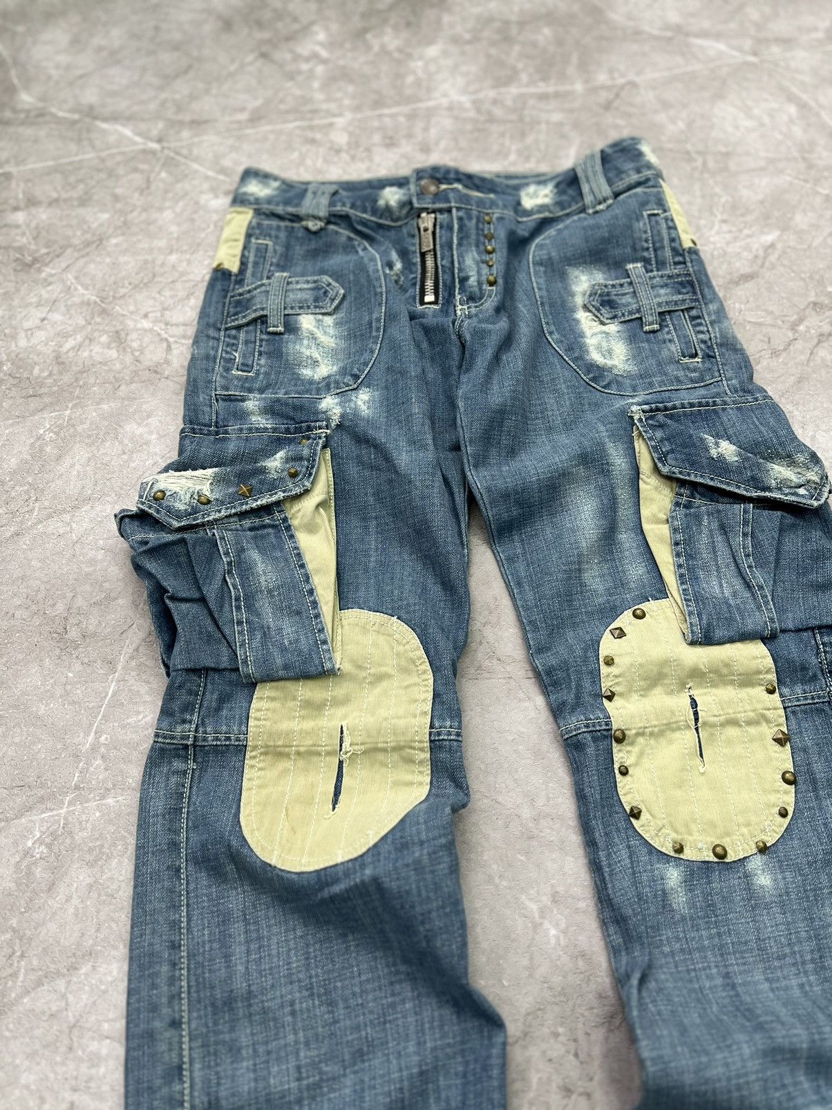 Emporio Armani × If Six Was Nine × Le Grande Bleu (L.G.B.) 2000s Unknown Japanese Bondage Cargo Pants y2k style Size US 32 / EU 48 - 2 Thumbnail