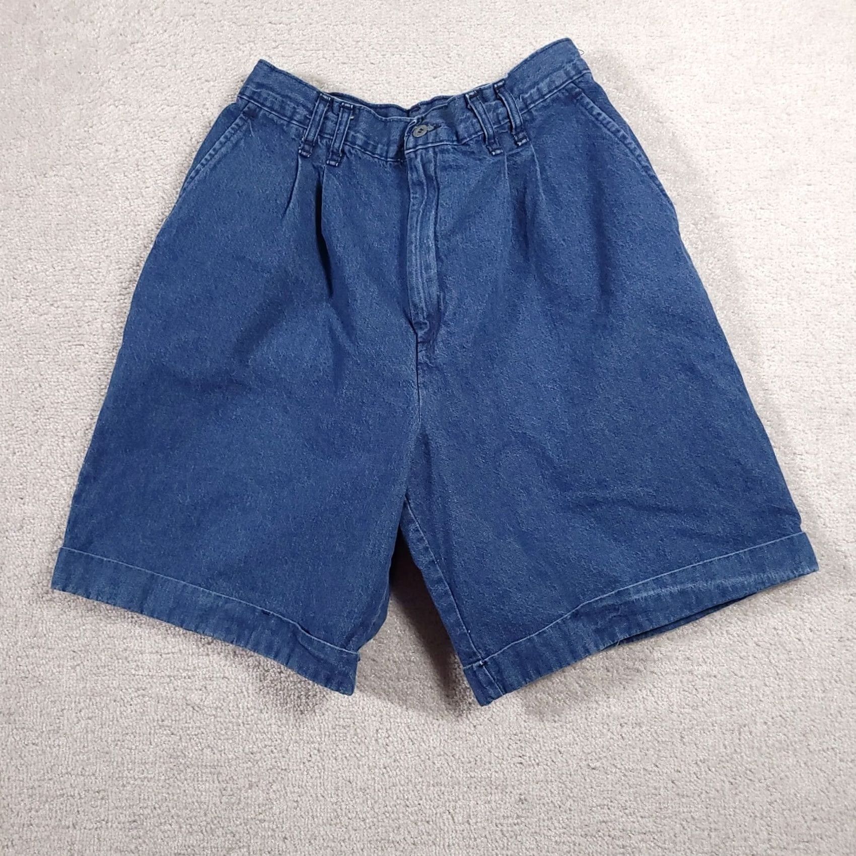 Vintage VINTAGE CHIC Bermuda Jean Shorts Women's 14 Denim High Rise Pleated Cuffed USA Made Shorts Jane? Size 36" / US 14 / IT 50 - 2 Thumbnail
