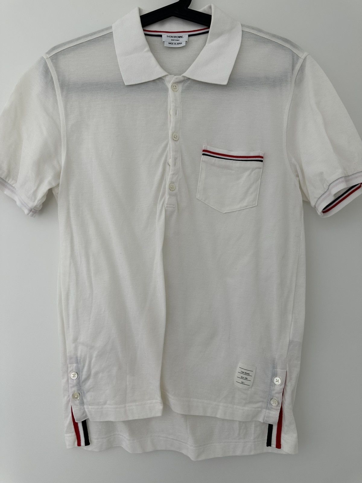 Thom Browne White RWB polo shirt Size US S / EU 44-46 / 1 - 1 Thumbnail