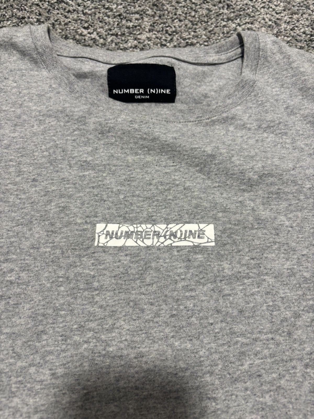 Number (N)ine Number Nine grey short sleeve box logo Size US M / EU 48-50 / 2 - 3 Thumbnail