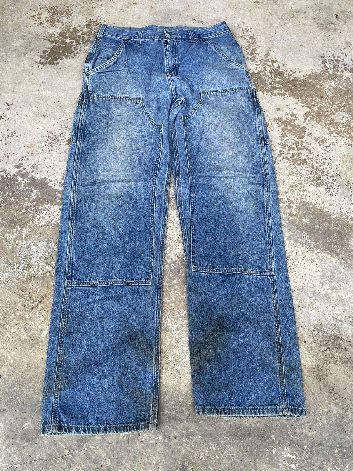Carhartt Vintage 80s Carhartt Double Knee Jeans Denim size 32x44 Size US 32 / EU 48 - 2 Thumbnail