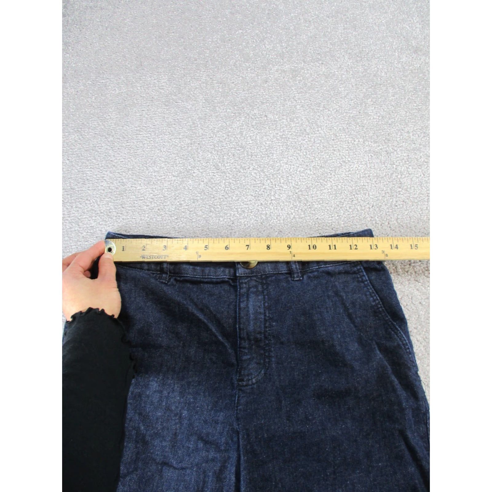 Zara VINTAGE Zara Womens Jeans Size 2 Dark Wash Tapered Cropped Ankle Zipper Denim Size 26" / US 2 / IT 38 - 7 Thumbnail
