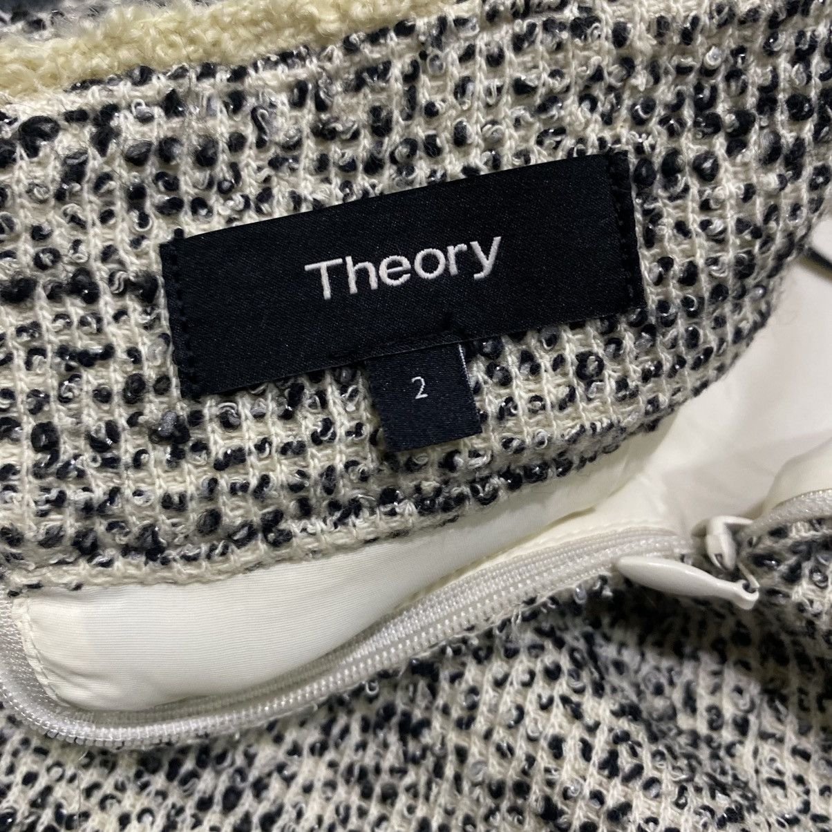 Theory Theory Made in Japan Black & White Tweed A-Line Skirt Size 27" / US 4 / IT 40 - 15 Thumbnail