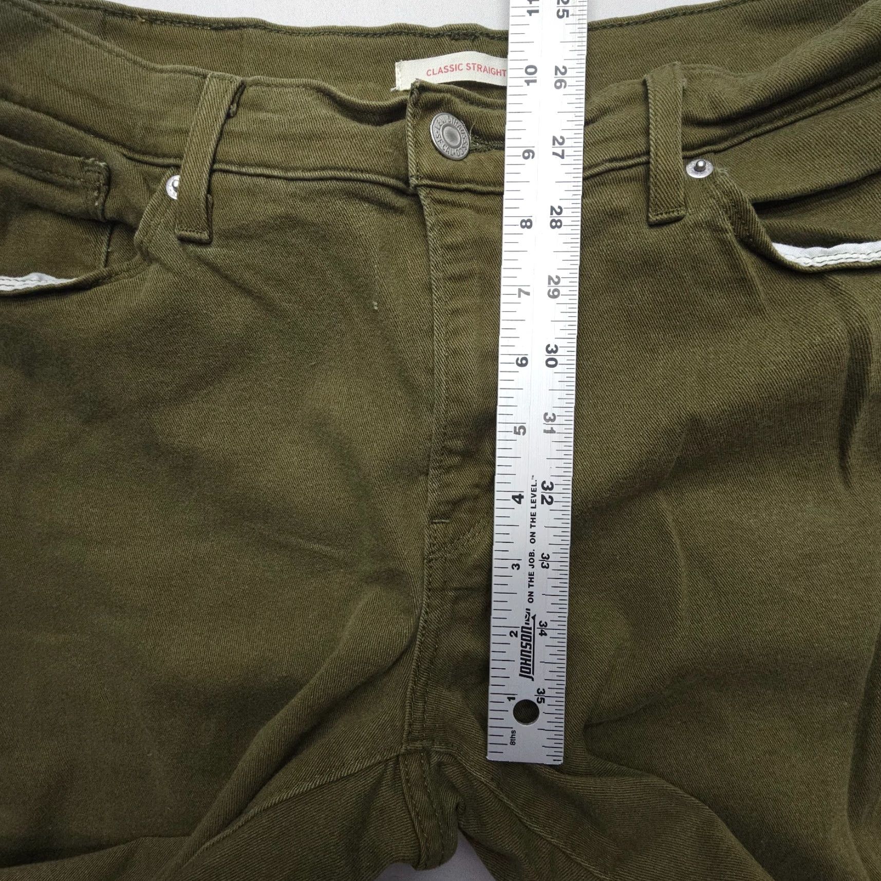 Levi's Levi's 515 Jeans Straight Women's Green Denim Stretch Mid Rise 27 Inseam 12 Regular Size 12 Levi's 500 Series USA Vintage: No Size 34" / US 12 / IT 48 - 5 Thumbnail