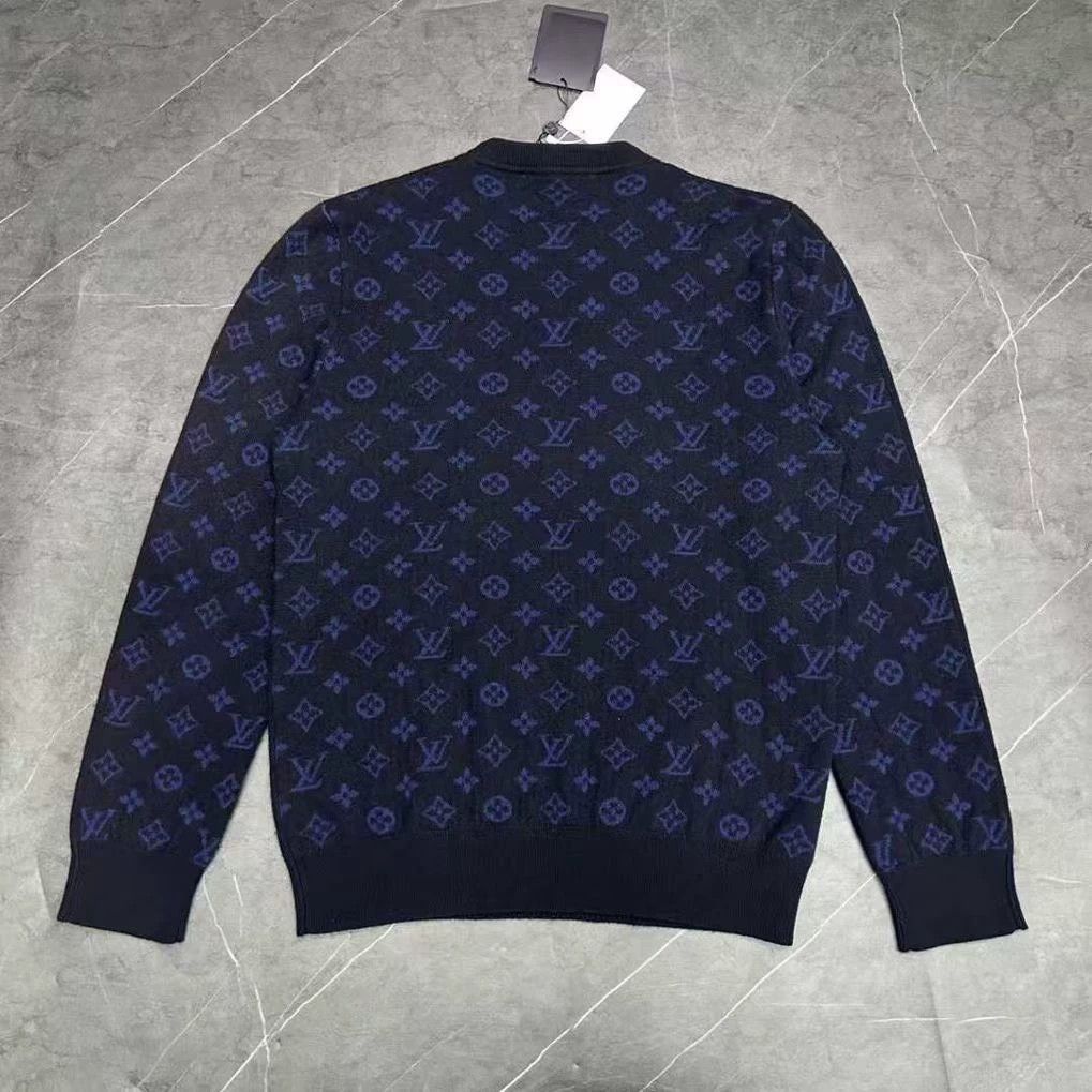 Louis Vuitton louis vuitton logo sweater in navy blue Size US L / EU 52-54 / 3 - 2 Thumbnail