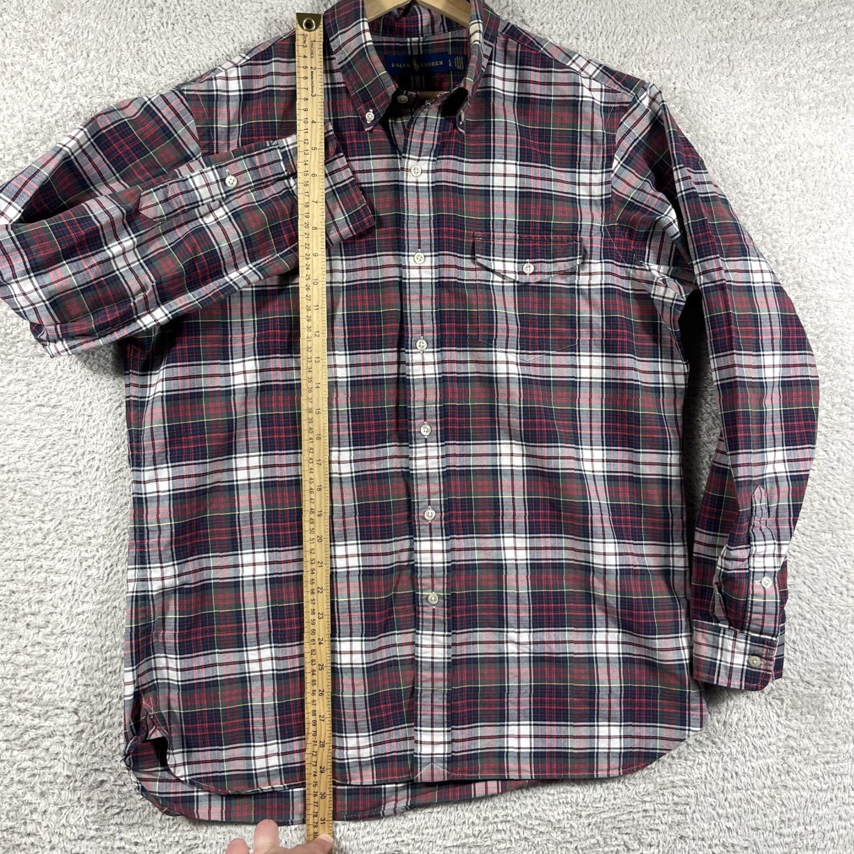 Polo Ralph Lauren Polo Ralph Lauren Shirt Mens Large Plaid Red Button-Up Long Sleeve Pocket Preppy Size US L / EU 52-54 / 3 - 5 Thumbnail