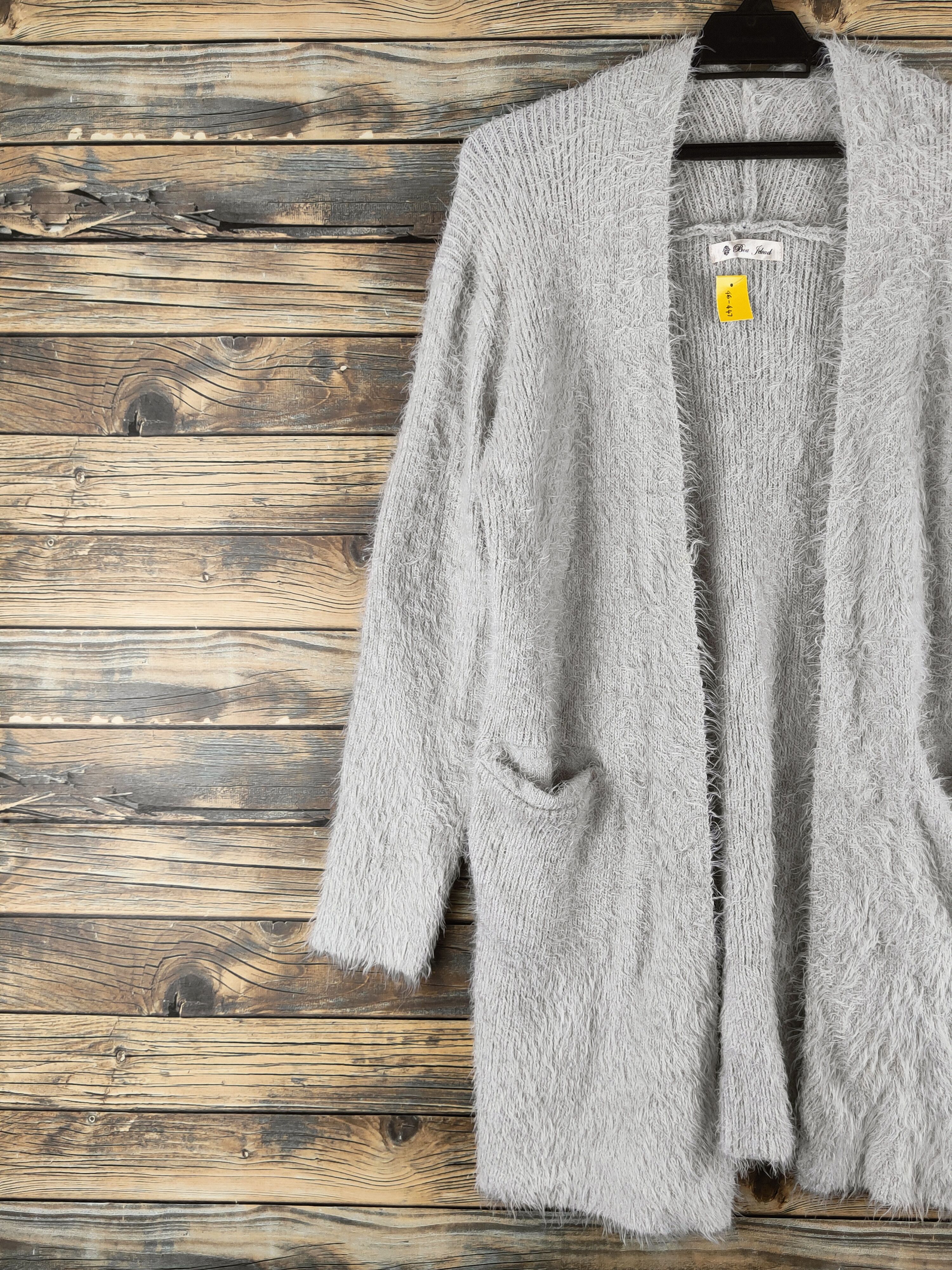 Japanese Brand DL Bou Jeloud Gray Fur Mohair Knitwear Cardigans #46-447 Size S / US 4 / IT 40 - 3 Thumbnail