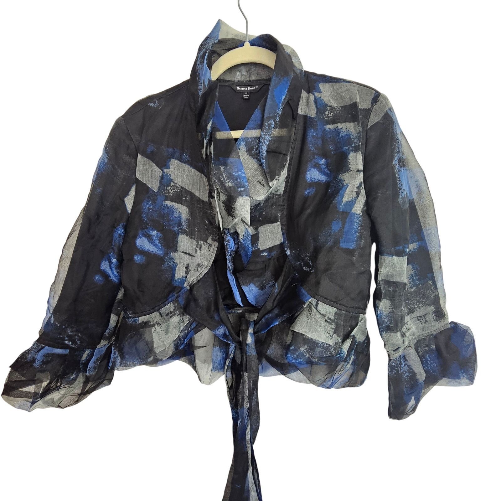 Samuel Ross Samuel Dong Women Silk Organza Bolero Topper Jacket M Formal Size M / US 6-8 / IT 42-44 - 1 Thumbnail