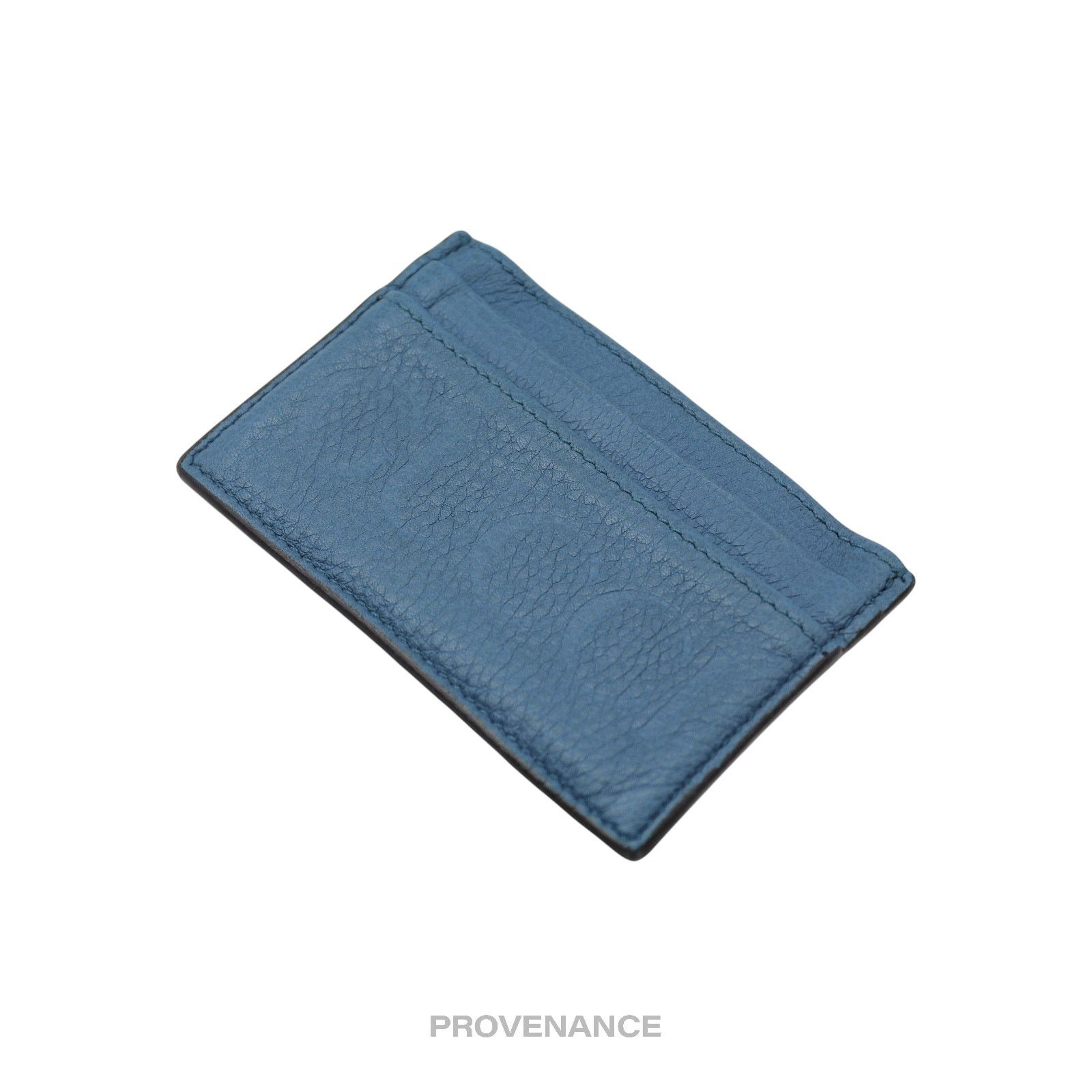 Gucci 🔴 Gucci Large Logo Card Holder Wallet - Powder Blue Leather Size ONE SIZE - 3 Thumbnail