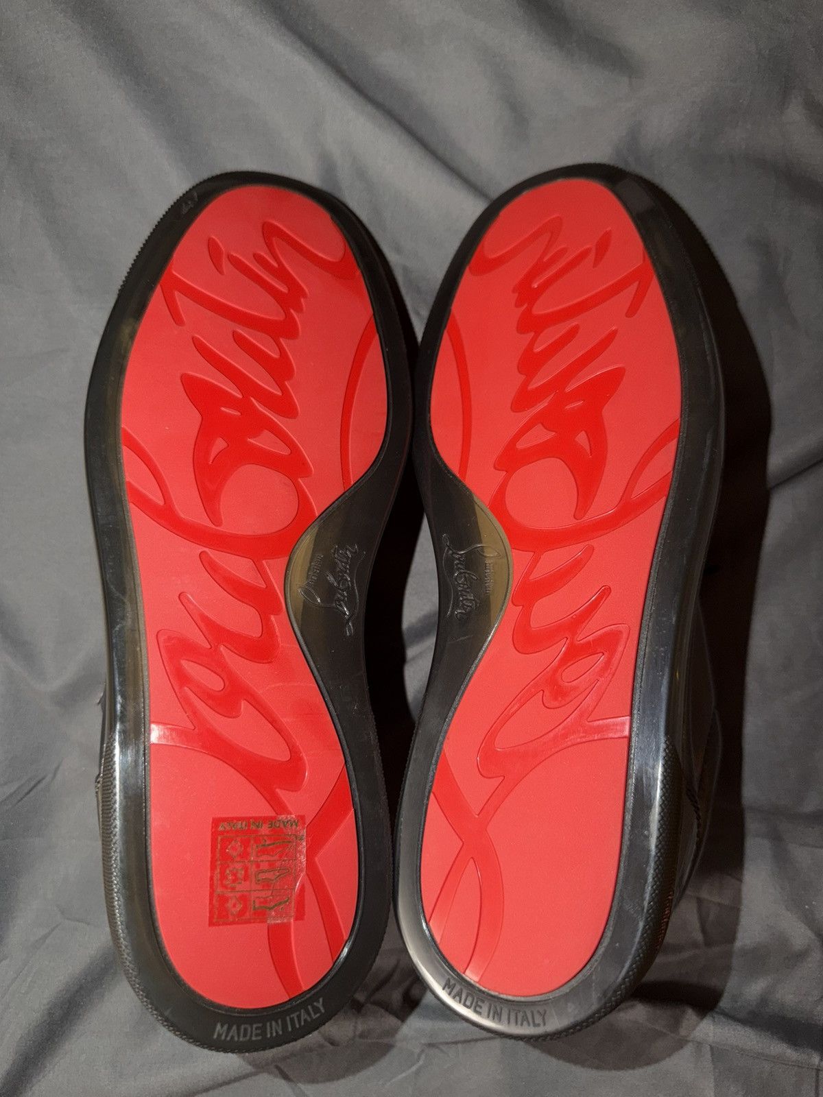 Christian Louboutin Christian Louboutin Gray Xray Low Top Sneakers Sz 40EU/7M US Size US 7 / EU 40 - 7 Thumbnail