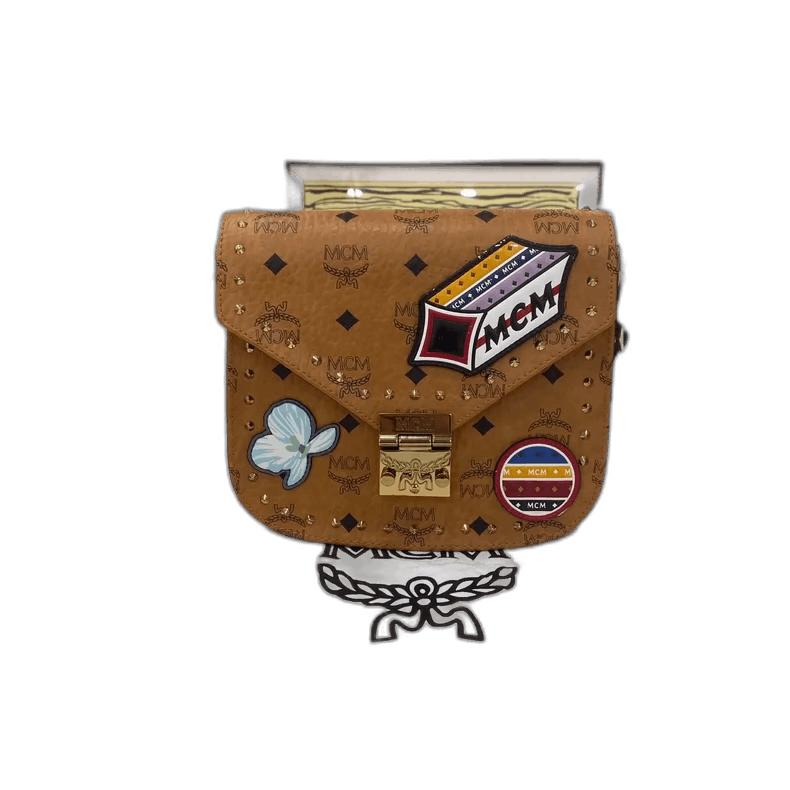 MCM Patricia Cognac Color Saddle Bag in Brown, Men's