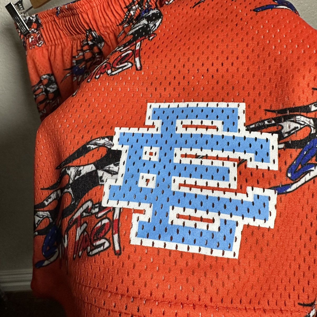 Eric Emanuel Eric Emanuel X Matty Boy short orange blue size L Size US 31 - 3 Thumbnail