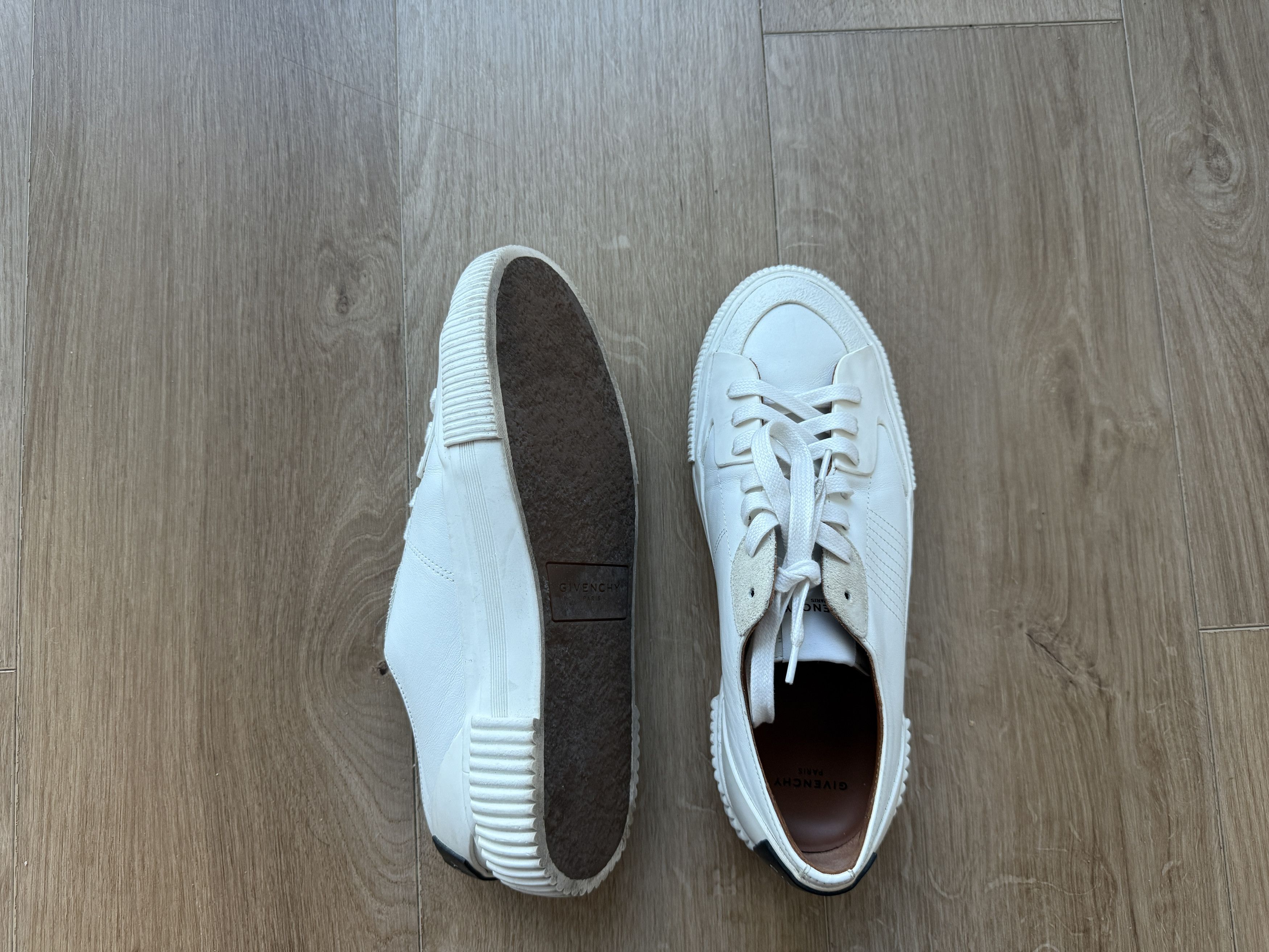 Givenchy Givenchy White Leather Sneakers Size US 7 / IT 37 - 2 Thumbnail