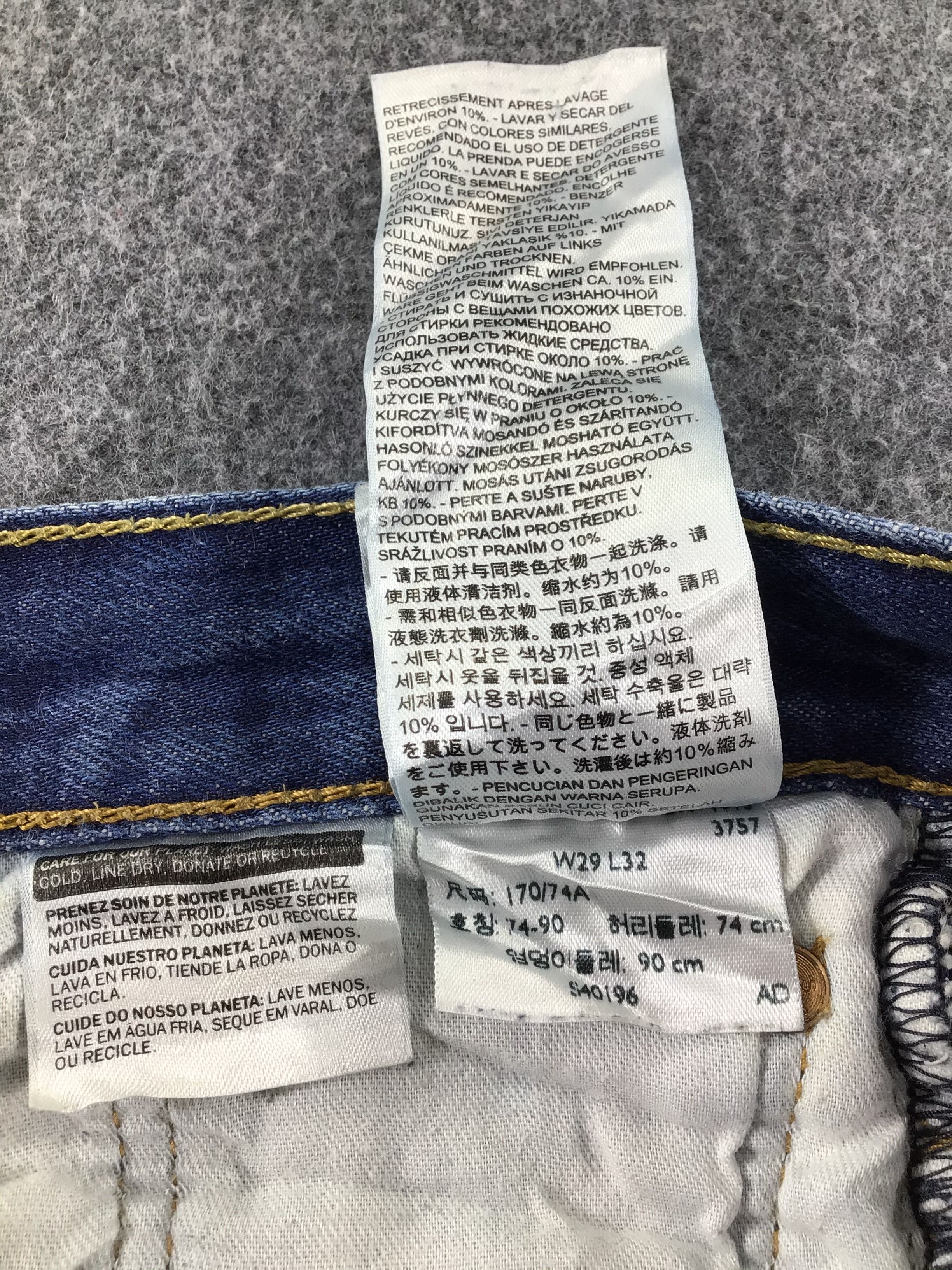 Levi's Blue Wash Levis 501 Jeans-J389 Size US 28 / EU 44 - 11 Thumbnail
