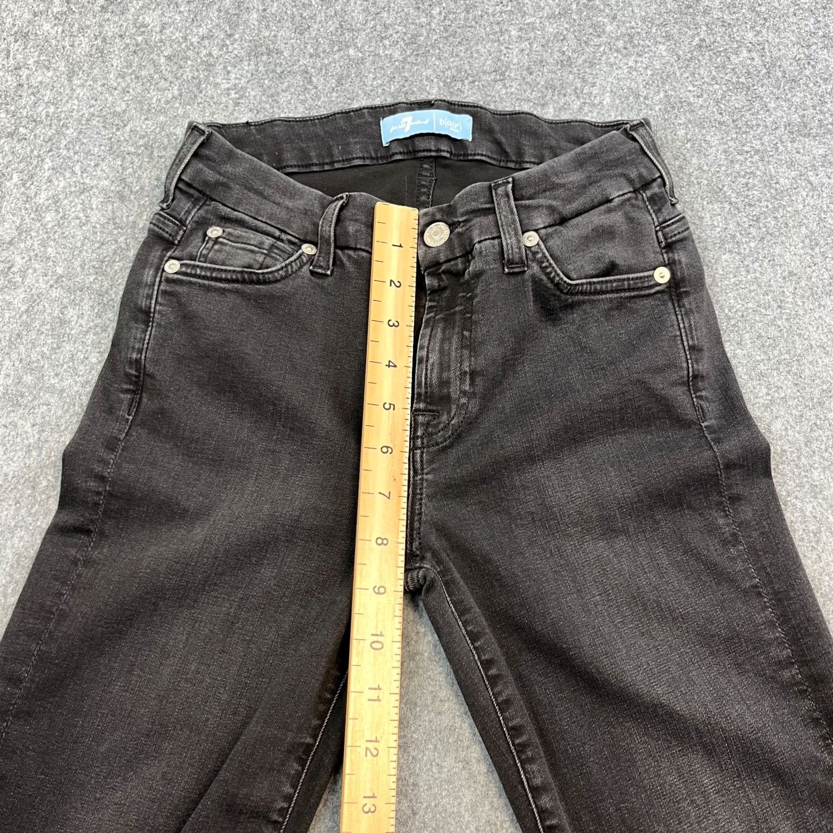7 For All Mankind VINTAGE 7 For All Mankind Kimmie Jeans Straight Womens 26 30 UK 8 Black Denim Stretch 5-Pocket Modern Rise Mid Womens Size 30" / US 8 / IT 44 - 6 Thumbnail