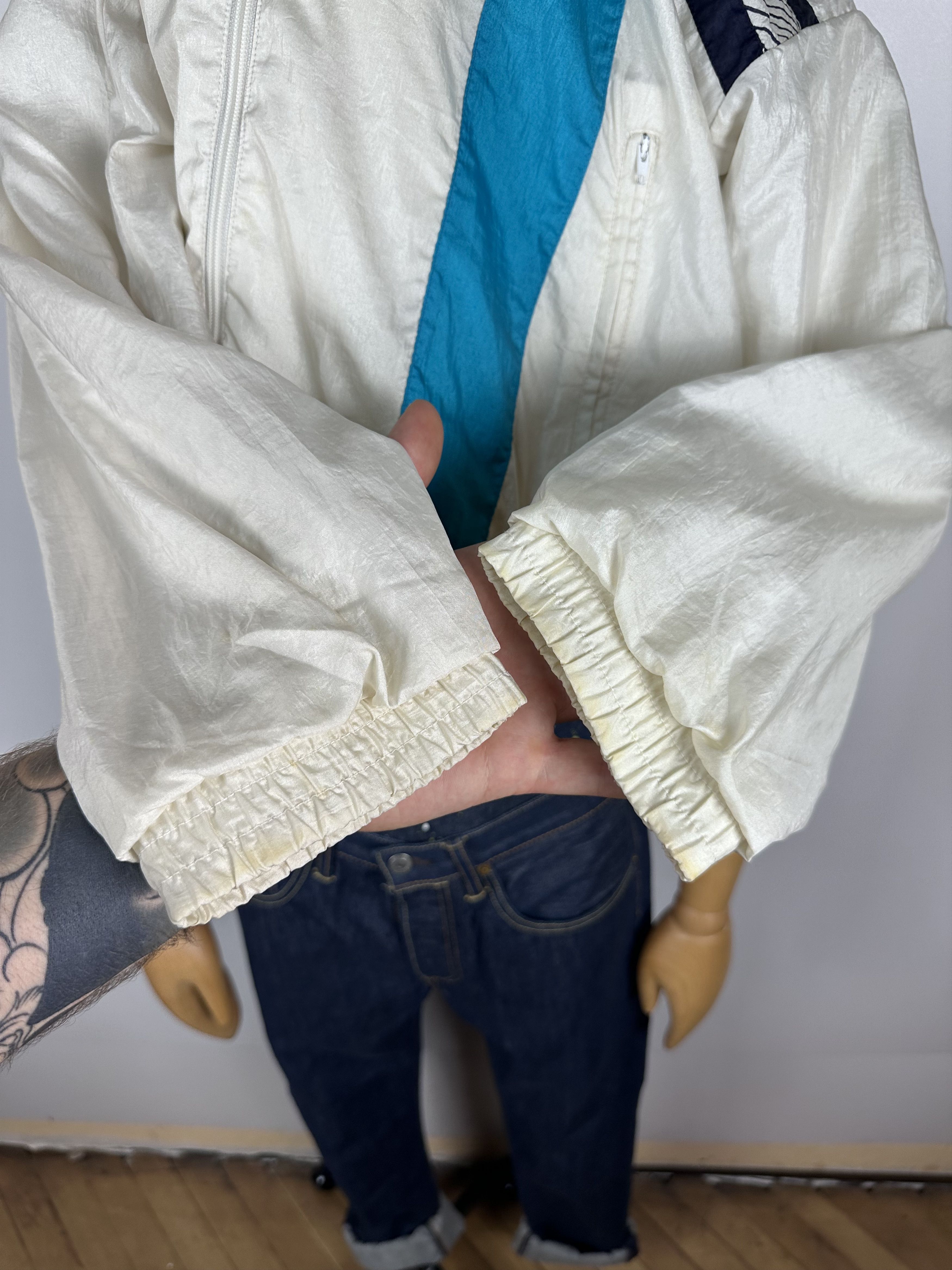 Adidas × Vintage Adidas Originals Vintage 90s White Nylon Track Top Jacket Size US M / EU 48-50 / 2 - 16 Thumbnail