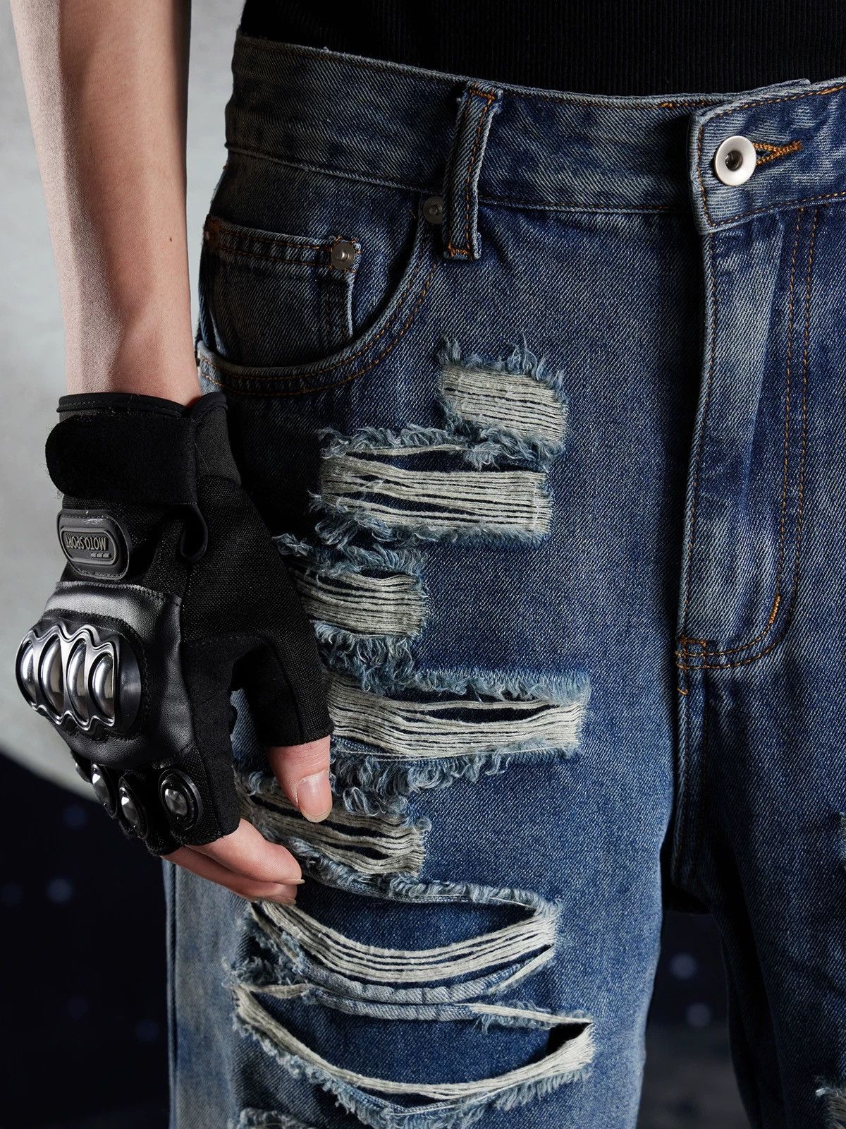 Japanese Brand × Vintage Avant grade retro punk faded distressed grunge jeans pants Size US 30 / EU 46 - 4 Thumbnail
