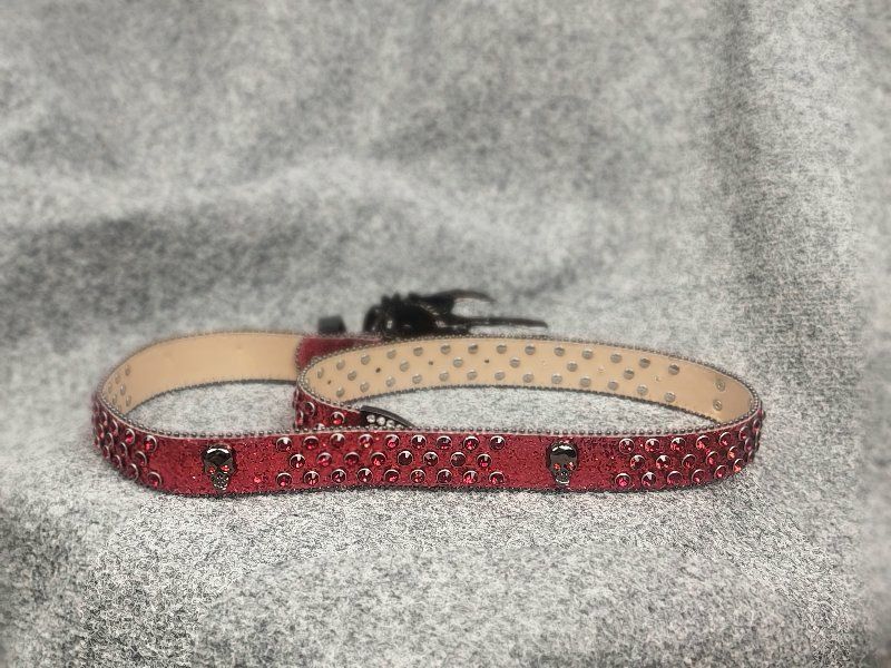 If Six Was Nine Vintage Y2K Punk Rock Red Glitter Skull Belt hysteric LGB Size ONE SIZE - 5 Thumbnail