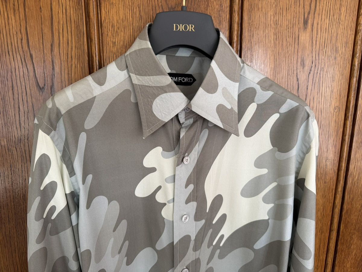 Tom Ford Tom Ford camo silk slim silk shirt camouflage 39 M Size US M / EU 48-50 / 2 - 10 Thumbnail