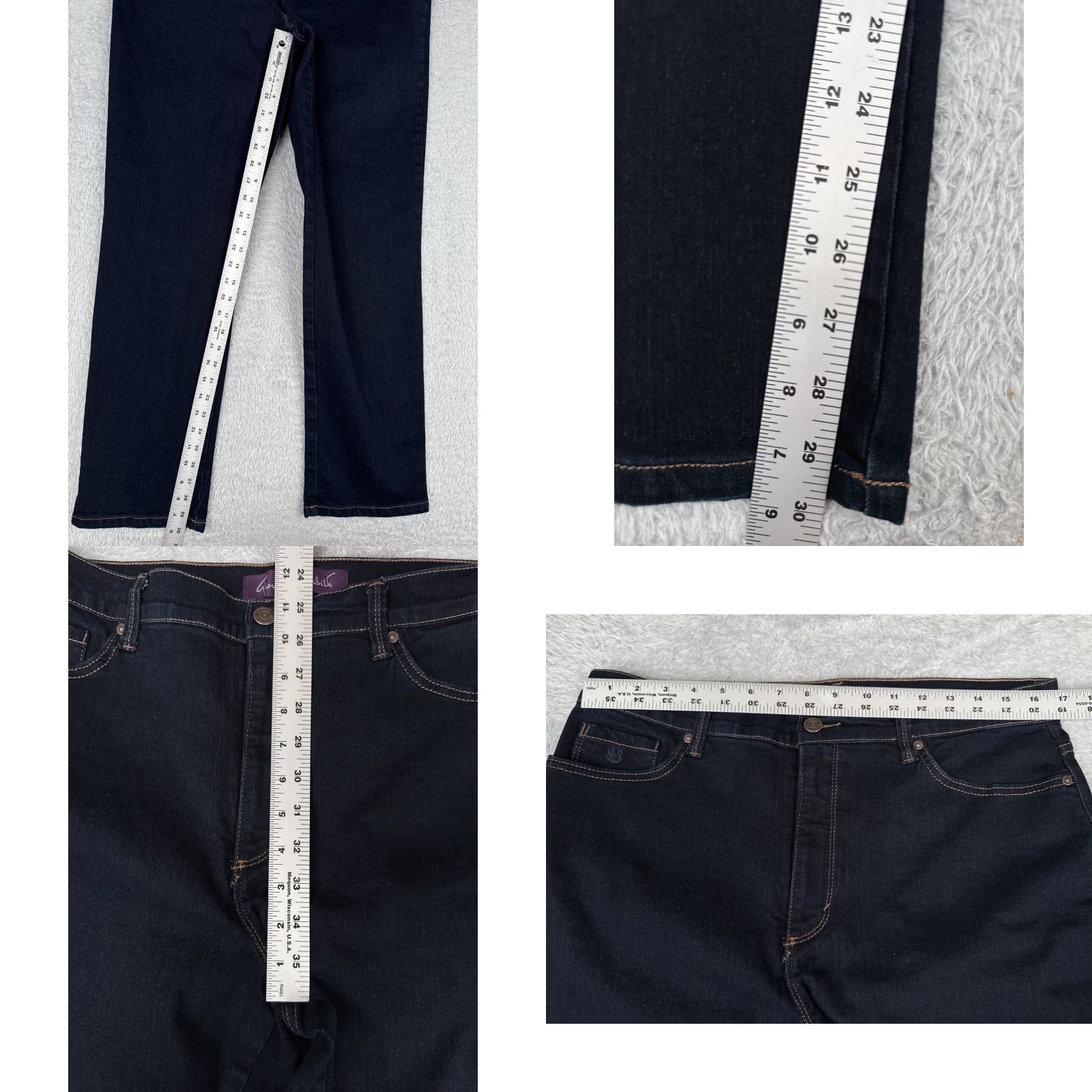 Gloria Vanderbilt Gloria Vanderbilt Jeans Women 14 Denim Straight Mid Rise 32x30 Blue Embroidered Logo 5-Pocket Womens Size 36" / US 14 / IT 50 - 8 Thumbnail