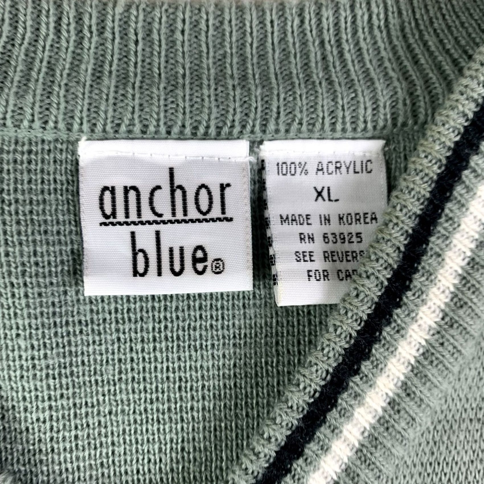 Anchor Blue Vtg Anchor Blue Sweater Vest 90s Mens XL Green/Gray Clueless Y2K Size US XL / EU 56 / 4 - 2 Thumbnail