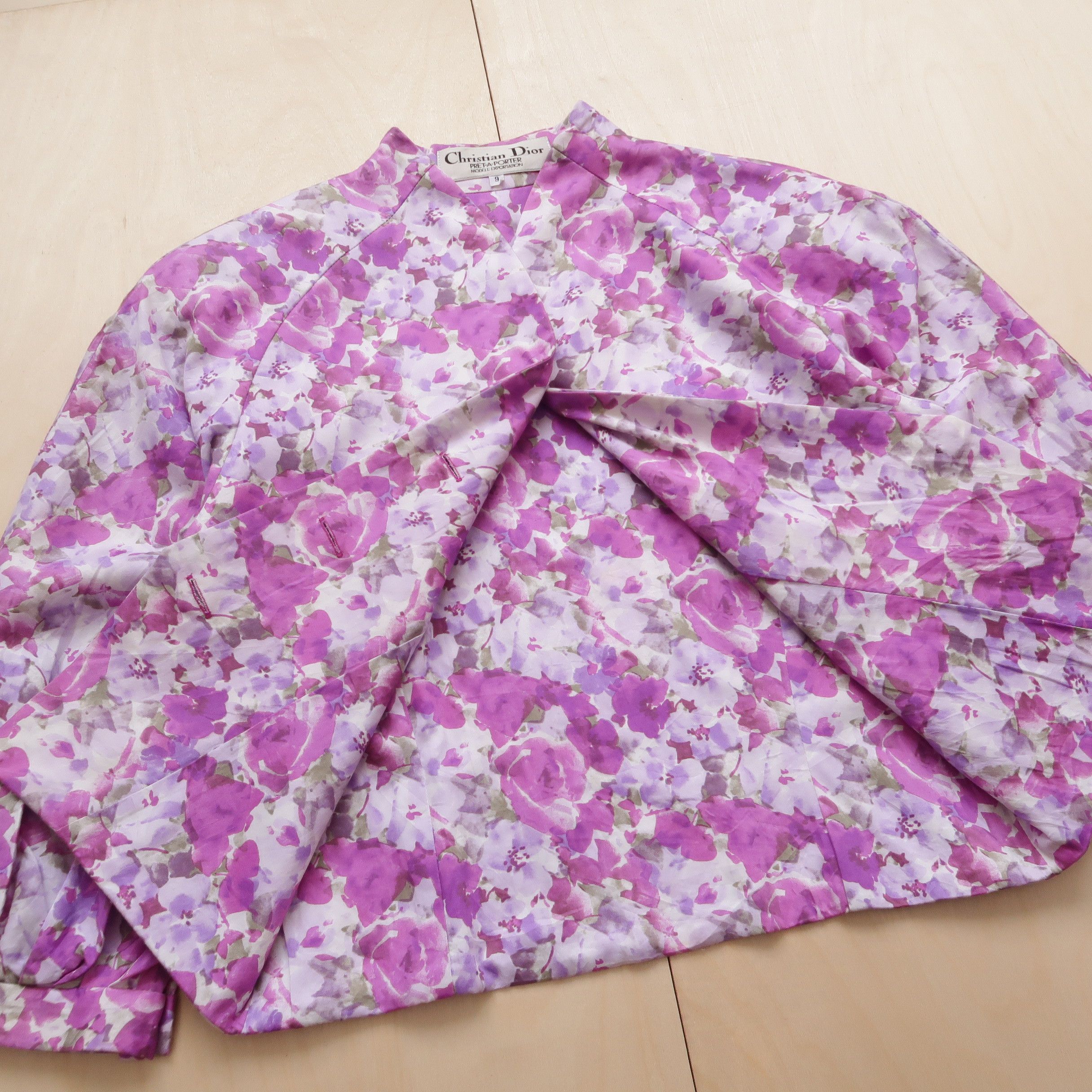 Dior 1990s Christian Dior Jacquard Floral Blazer Jacket Size M / US 6-8 / IT 42-44 - 10 Thumbnail