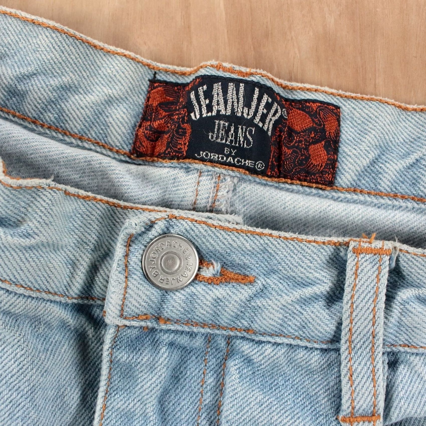 Jordache VINTAGE Jeanjer Skirt Womens 11/12 Blue JORDACHE denim light wash jean 90s 00s vtg Size 32" / US 10 / IT 46 - 5 Thumbnail