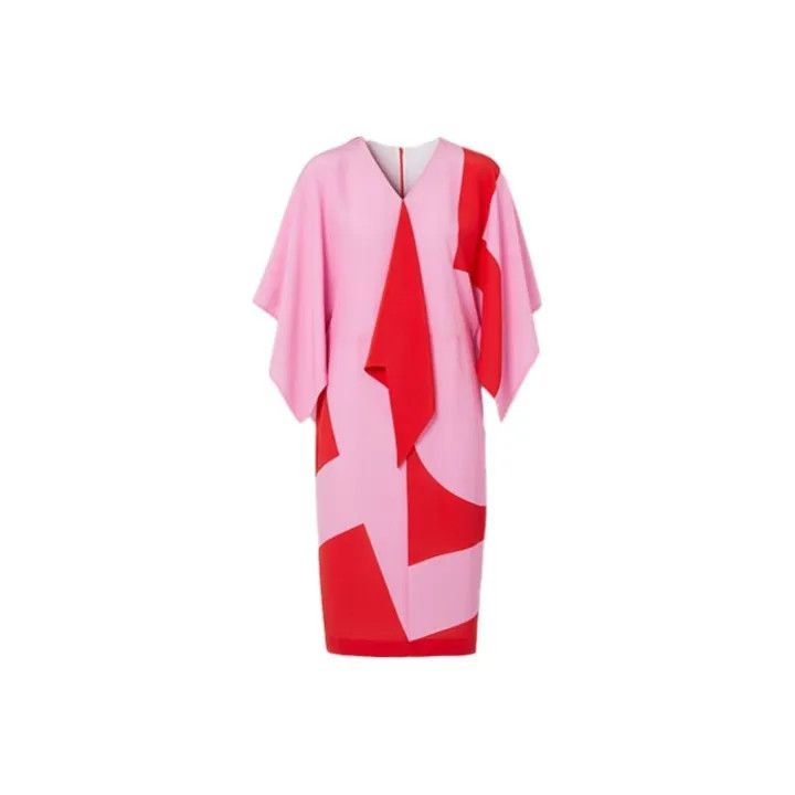 Burberry Burberry FW21 Silk Color Block Dress 0079 Size M / US 6-8 / IT 42-44 - 1 Thumbnail