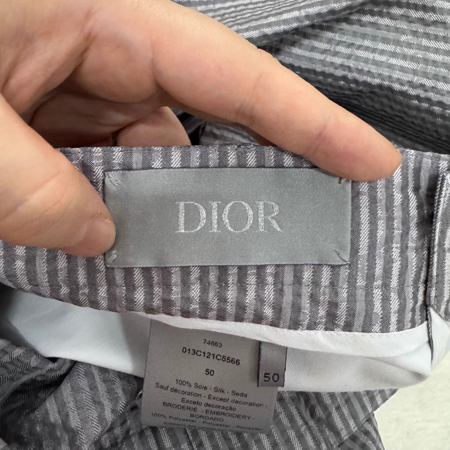 Dior Dior Qi Xi Striped Embroidery Logo Short 46,48,50,54 Size US 34 / EU 50 - 6 Thumbnail