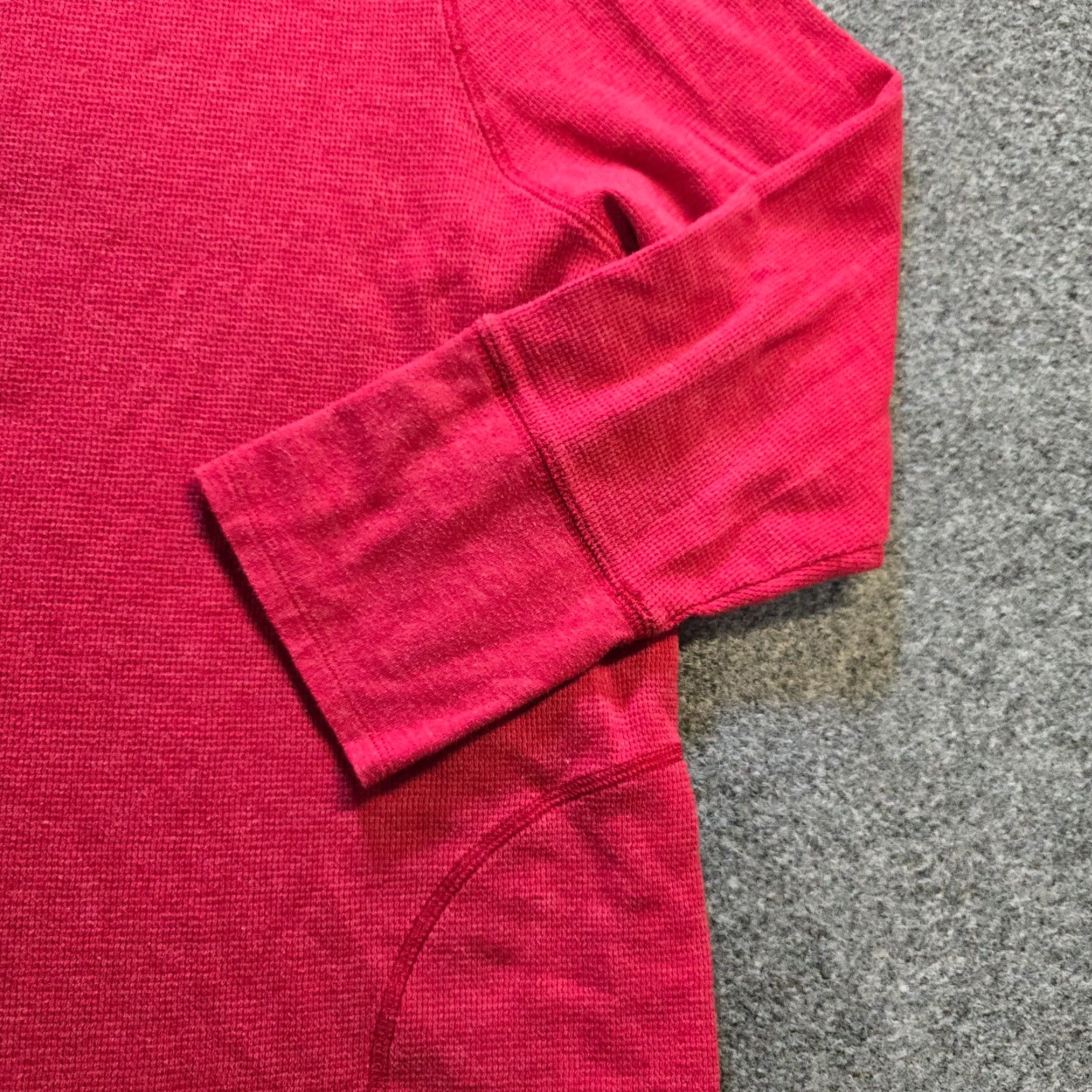 J. Jill J Jill Top Women L Red Thermal Textured Pockets Long Sleeve Capsule Knit Shirt Size L / US 10 / IT 46 - 3 Thumbnail