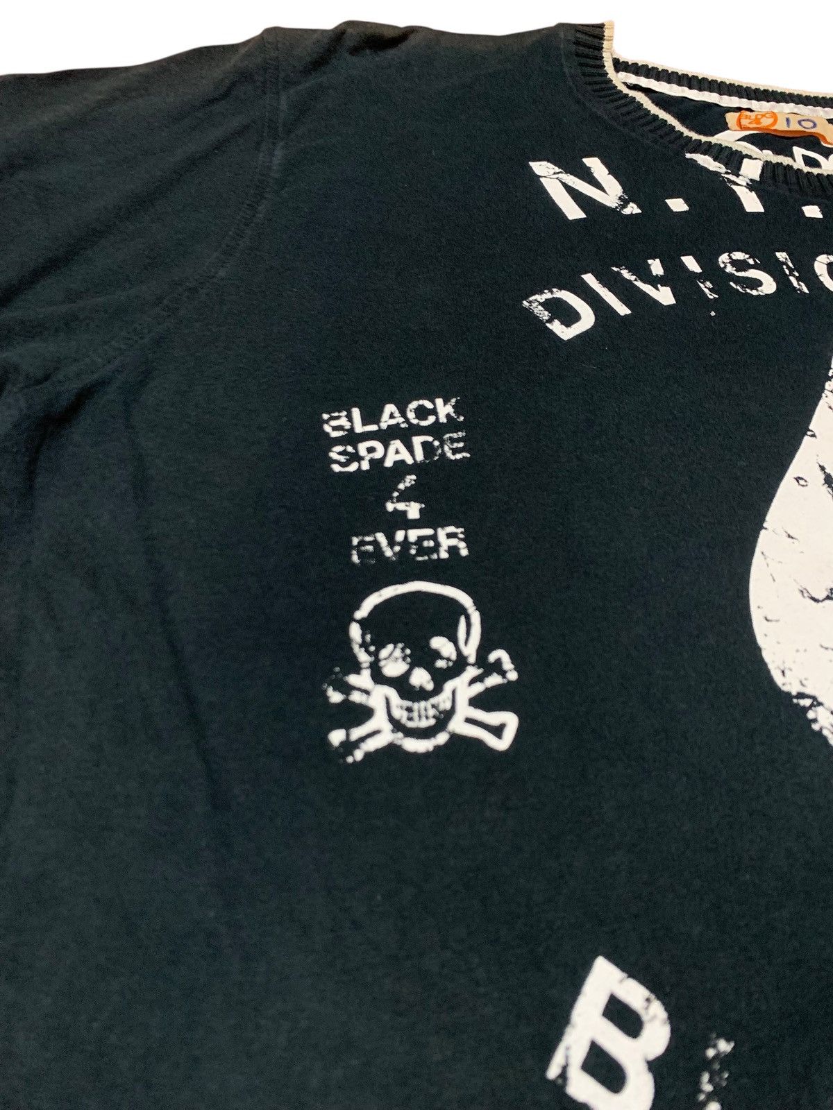 Japanese Brand Black Spade Tshirt NYC Division 29 Vintage 1972 Size US XXL / EU 58 / 5 - 7 Thumbnail