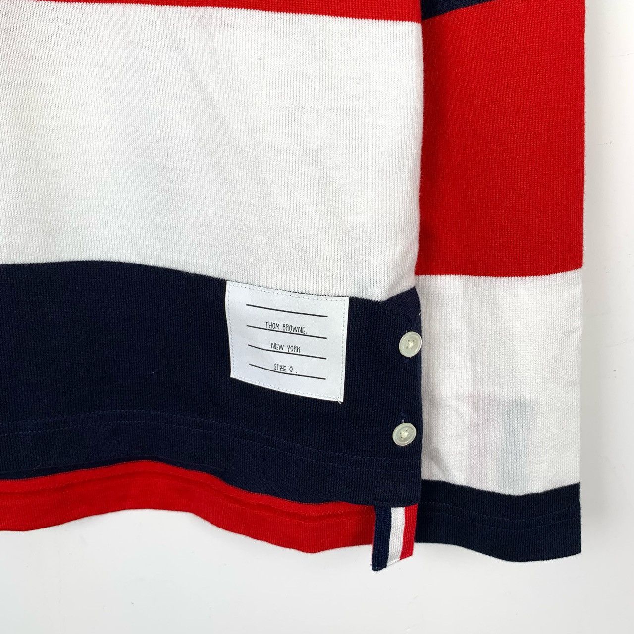 Thom Browne Thom Browne TB Classic 4-Bar Stripe Cotton Polo Shirt Size US XS / EU 42 / 0 - 3 Thumbnail