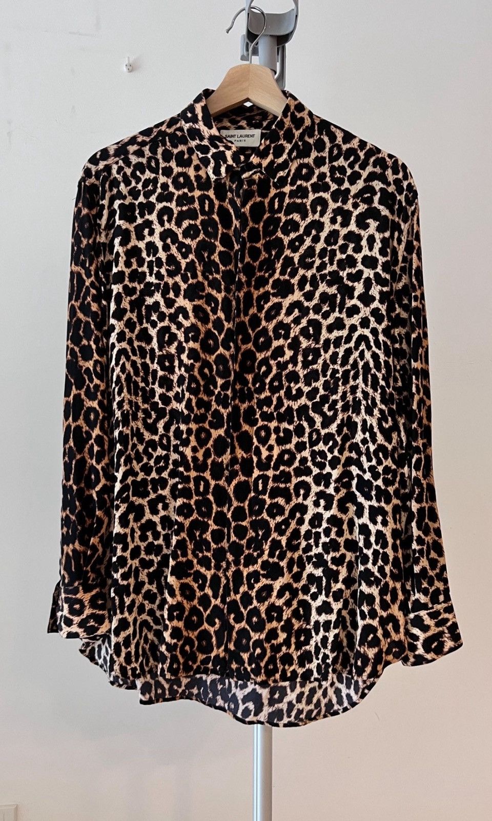 Saint Laurent Paris × Yves Saint Laurent Saint laurent slp leopard print shirt 2408-Nextarrow Size US M / EU 48-50 / 2 - 1 Thumbnail