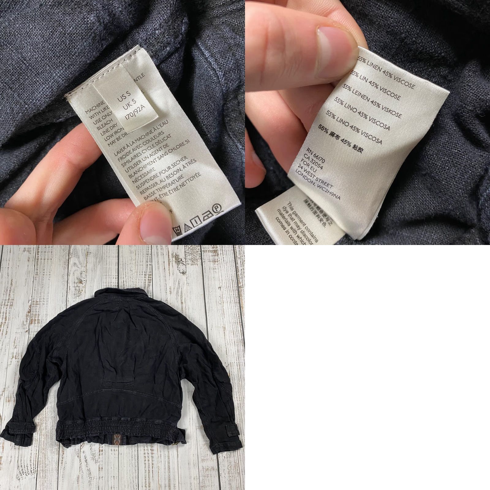 Free People Free People Jayde Safari Jacket Womens Small Black Linen/Viscose Bohemian Boho Jacket Size S / US 4 / IT 40 - 8 Thumbnail