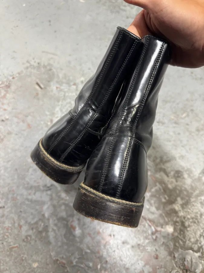 Dolce & Gabbana 2000s Dolce & Gabbana Black Leather Ankle Boots Size US 10 / EU 43 - 5 Thumbnail