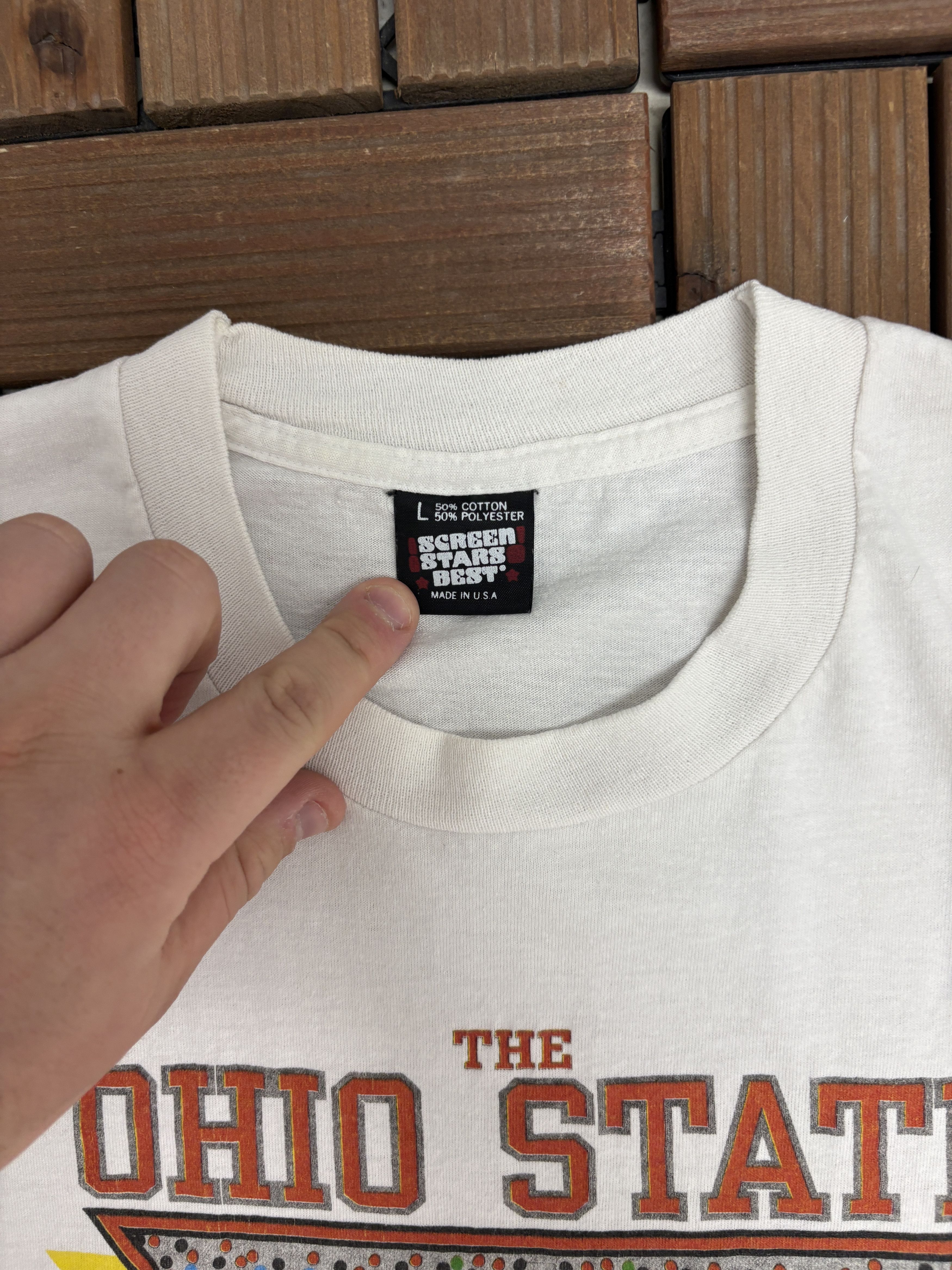 Vintage Ohio State Buckeyes Basketball 1991 Big Ten Champs Tee Size US L / EU 52-54 / 3 - 6 Thumbnail