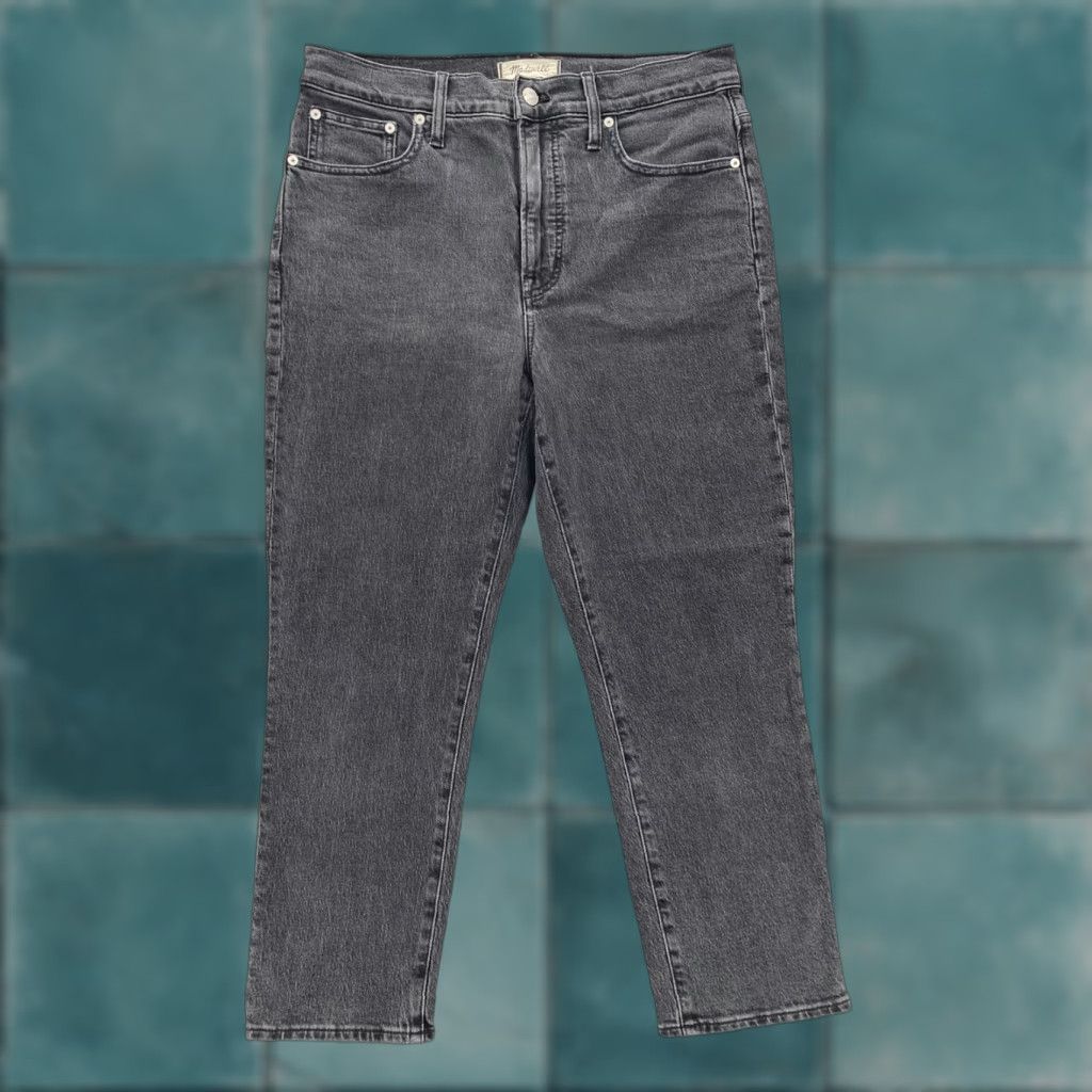 Madewell Madewell The Perfect Vintage Straight Jean Women's 29P Charcoal Wash Black Denim Jeans Size 24" / US 00 / IT 34 - 1 Thumbnail
