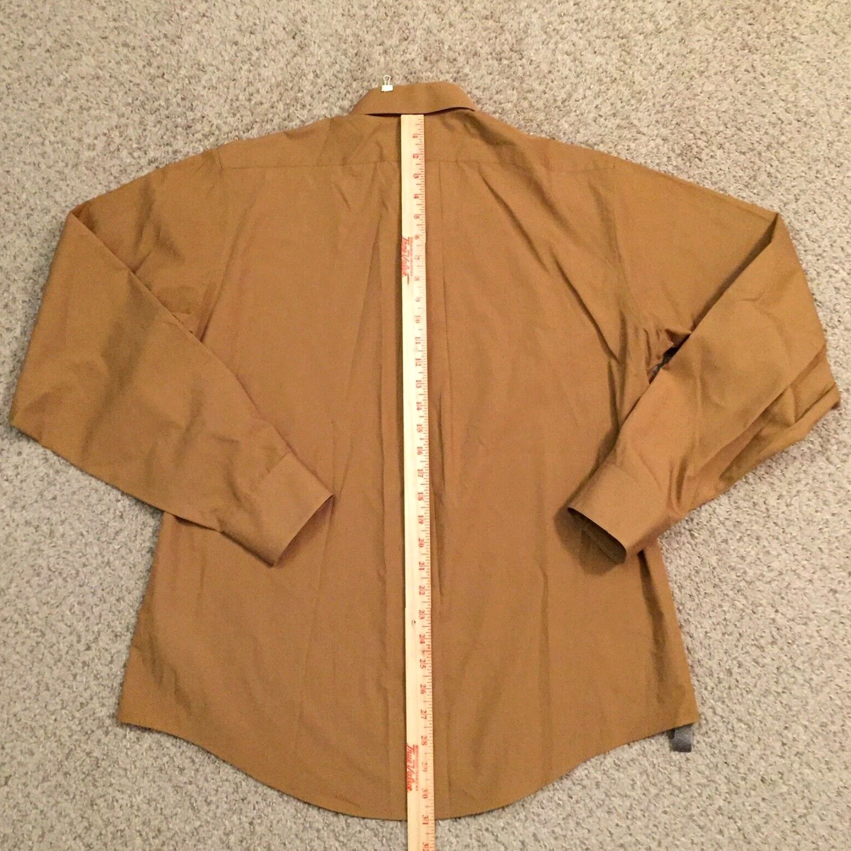 Van Heusen Van Heusen Button-Up Shirt Mens 16.5 Brown Long Sleeve Button-Front Collared Cotton Blend Regular 16.5 Mens Brown Shirt Size US XL / EU 56 / 4 - 6 Thumbnail